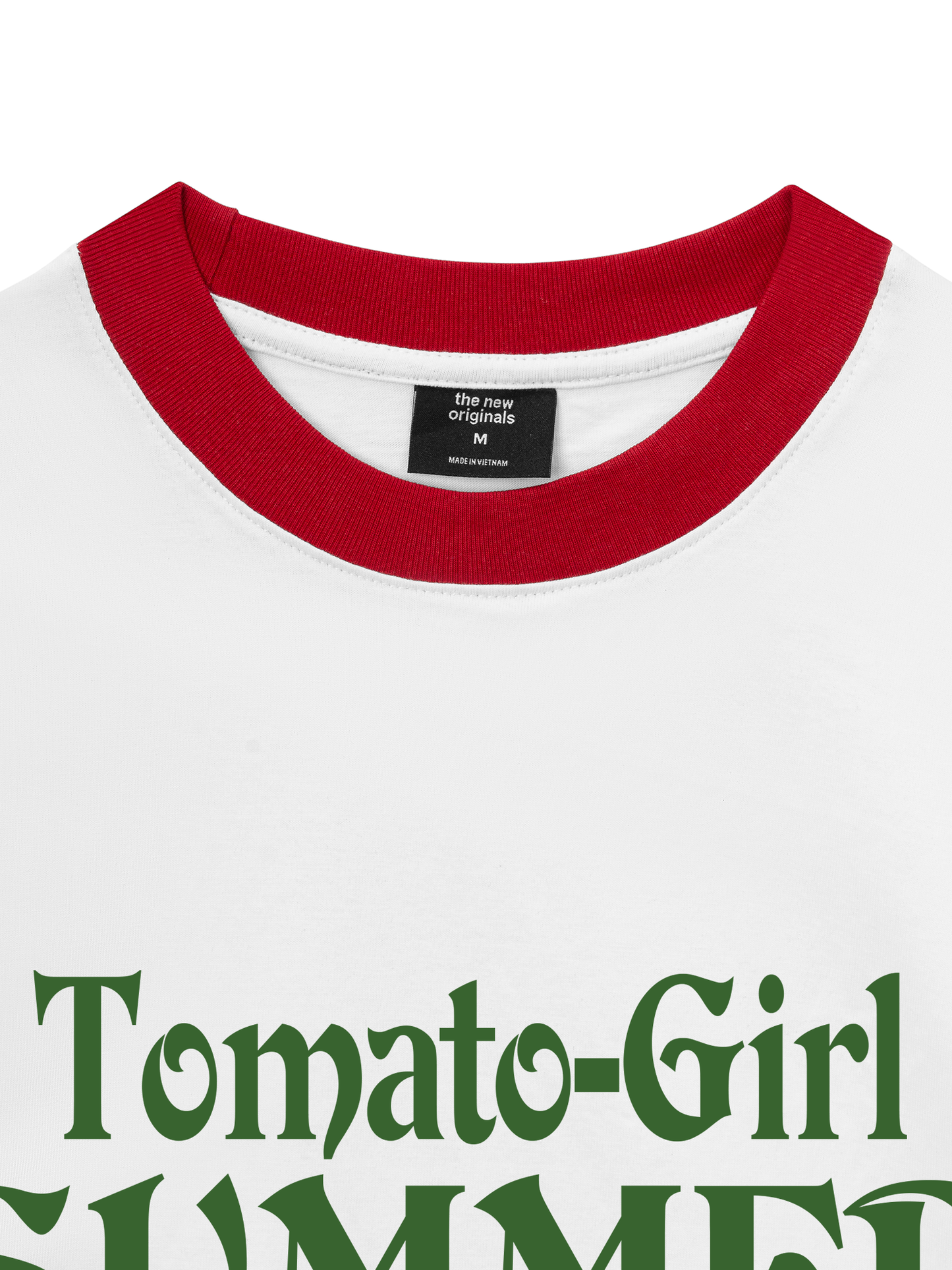 Áo Thun Ringer Relaxed Fit Suummer Vibes Tomato Girl