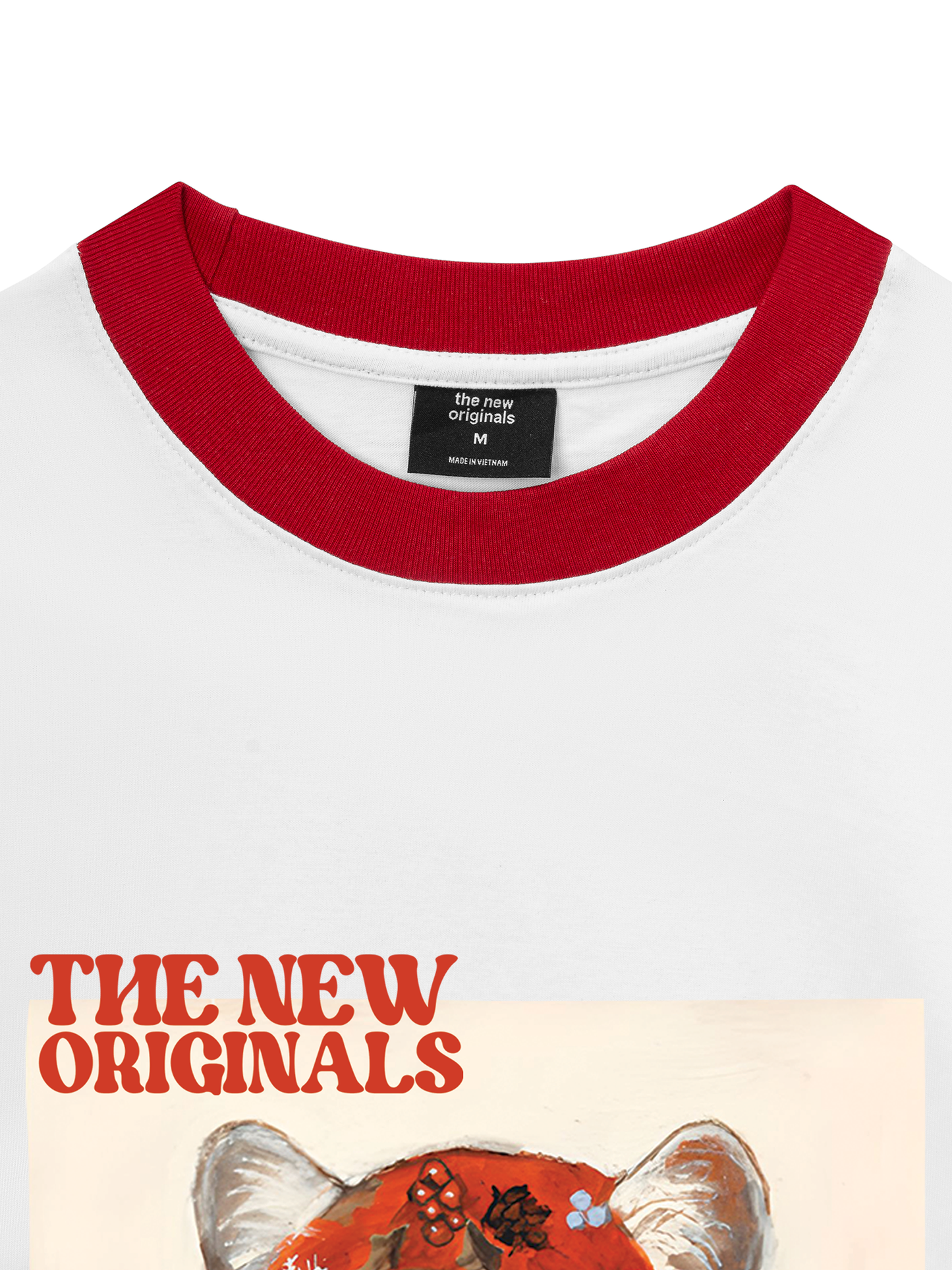 Áo Thun Ringer Relaxed Fit Muse Cat