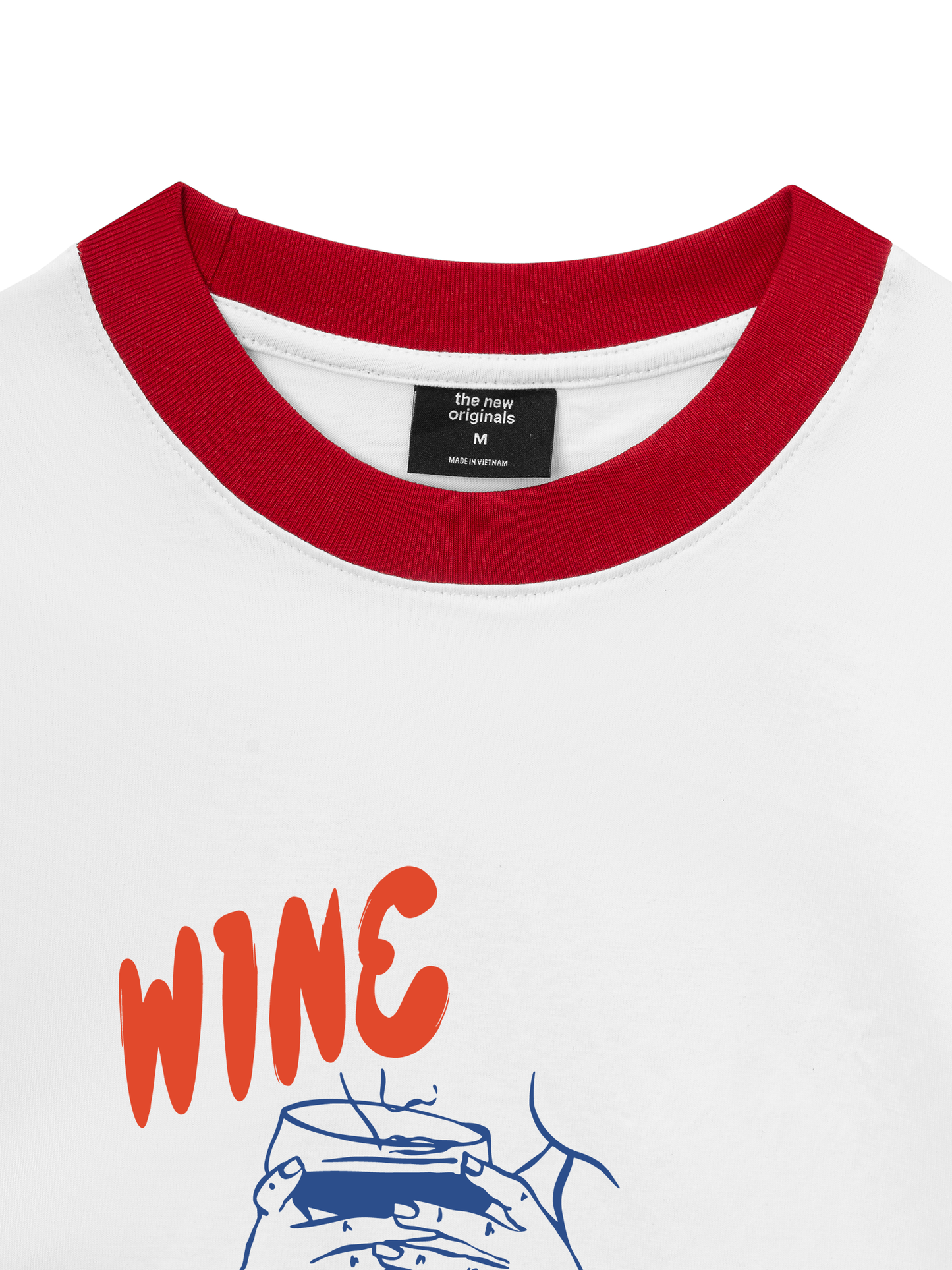 Áo Thun Ringer Relaxed Fit WINE NOT