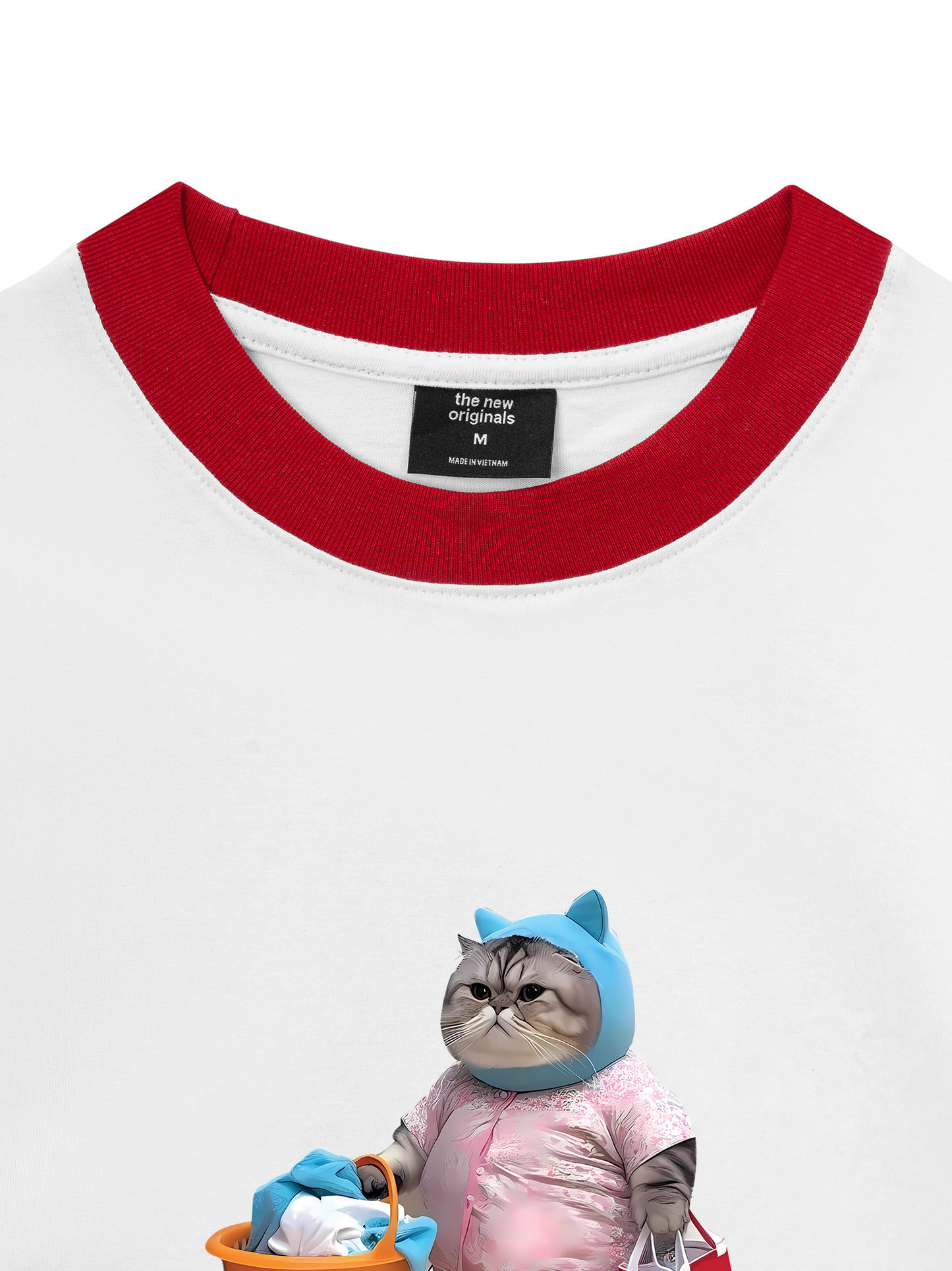 Áo Thun Ringer Relaxed Fit Animal Mood Mommy Meow