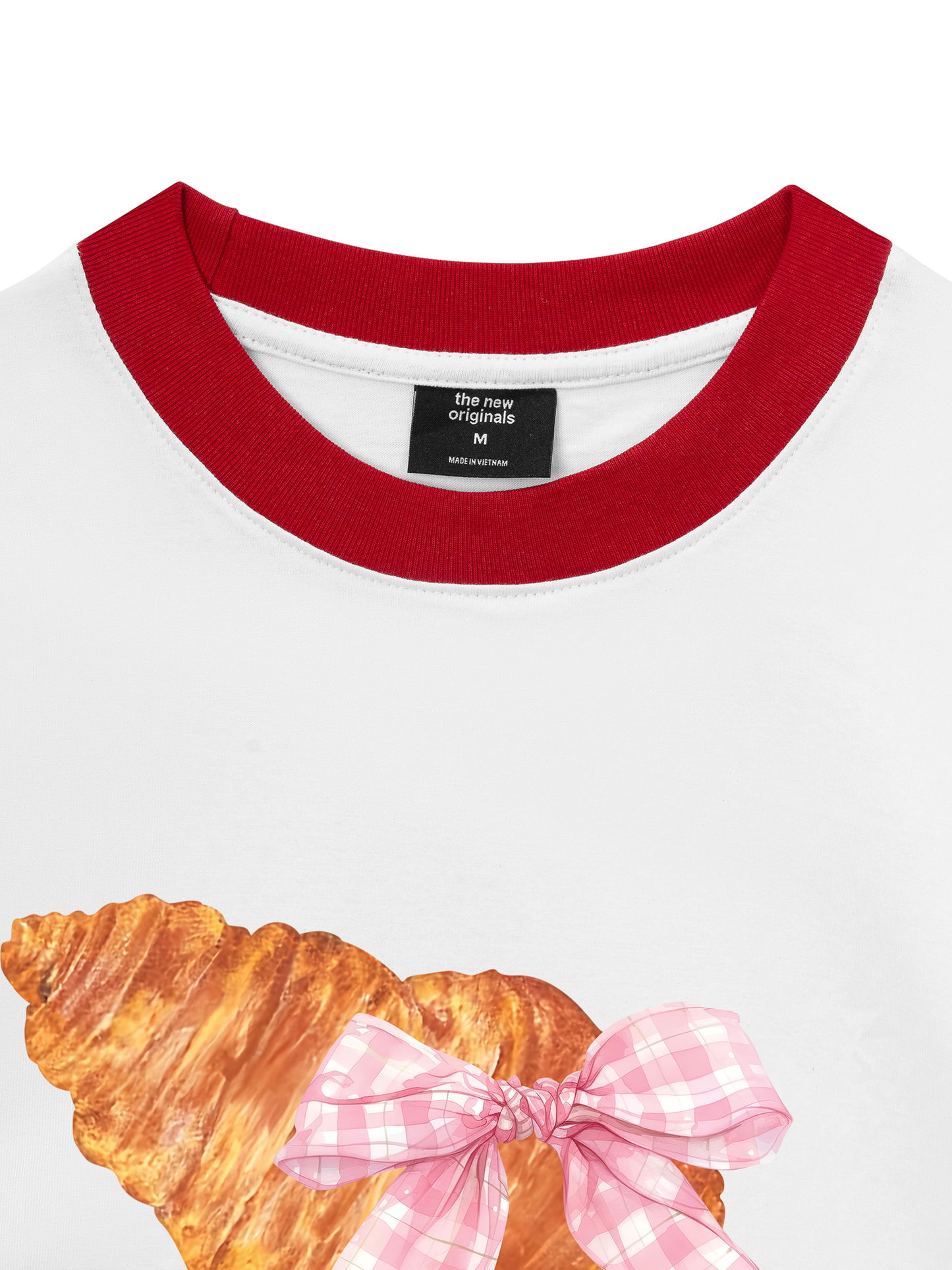 Áo Thun Ringer Relaxed Fit Go Get A Croissant