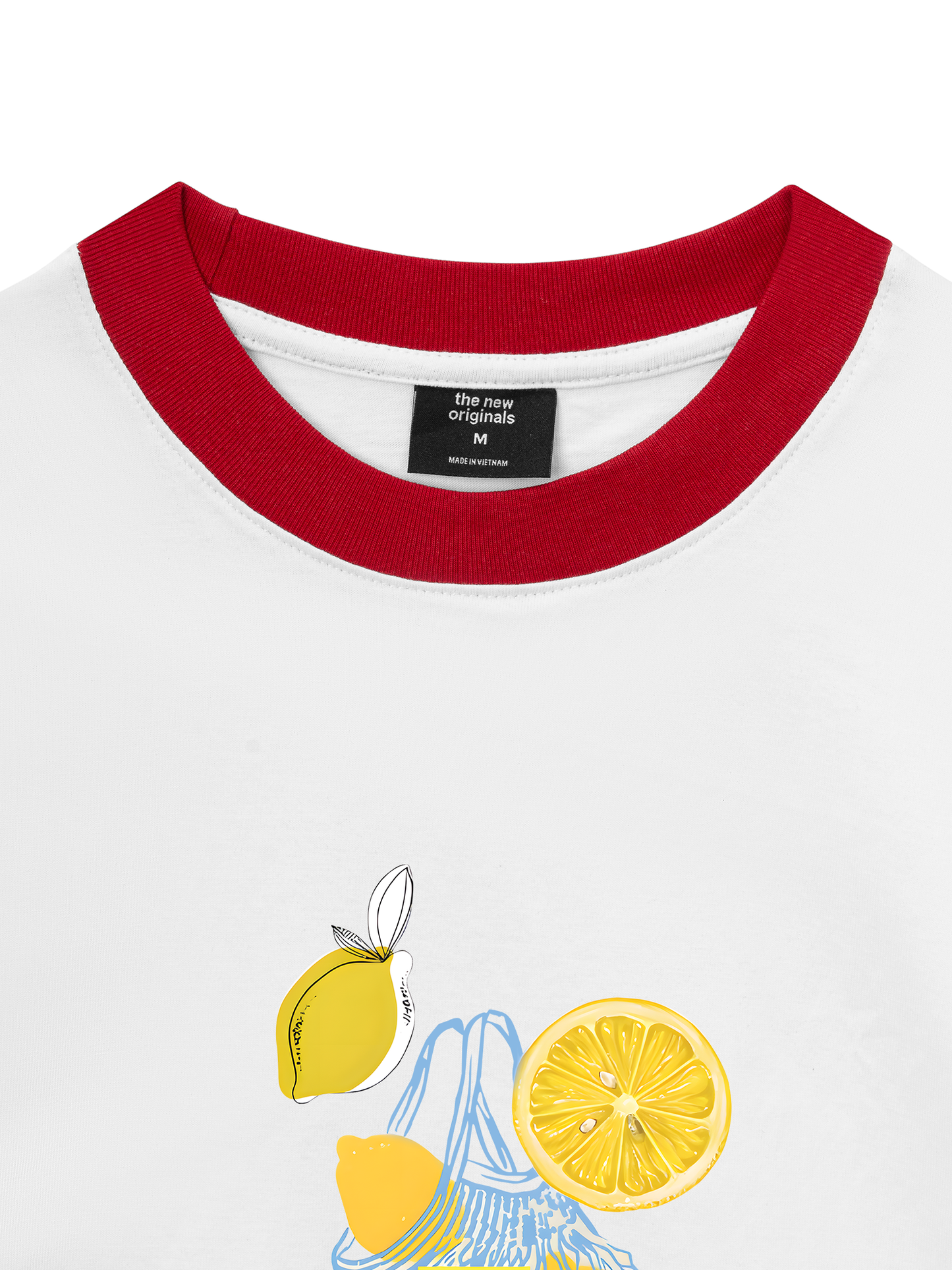Áo Thun Ringer Relaxed Fit Summer Vibes Lemon Shopping