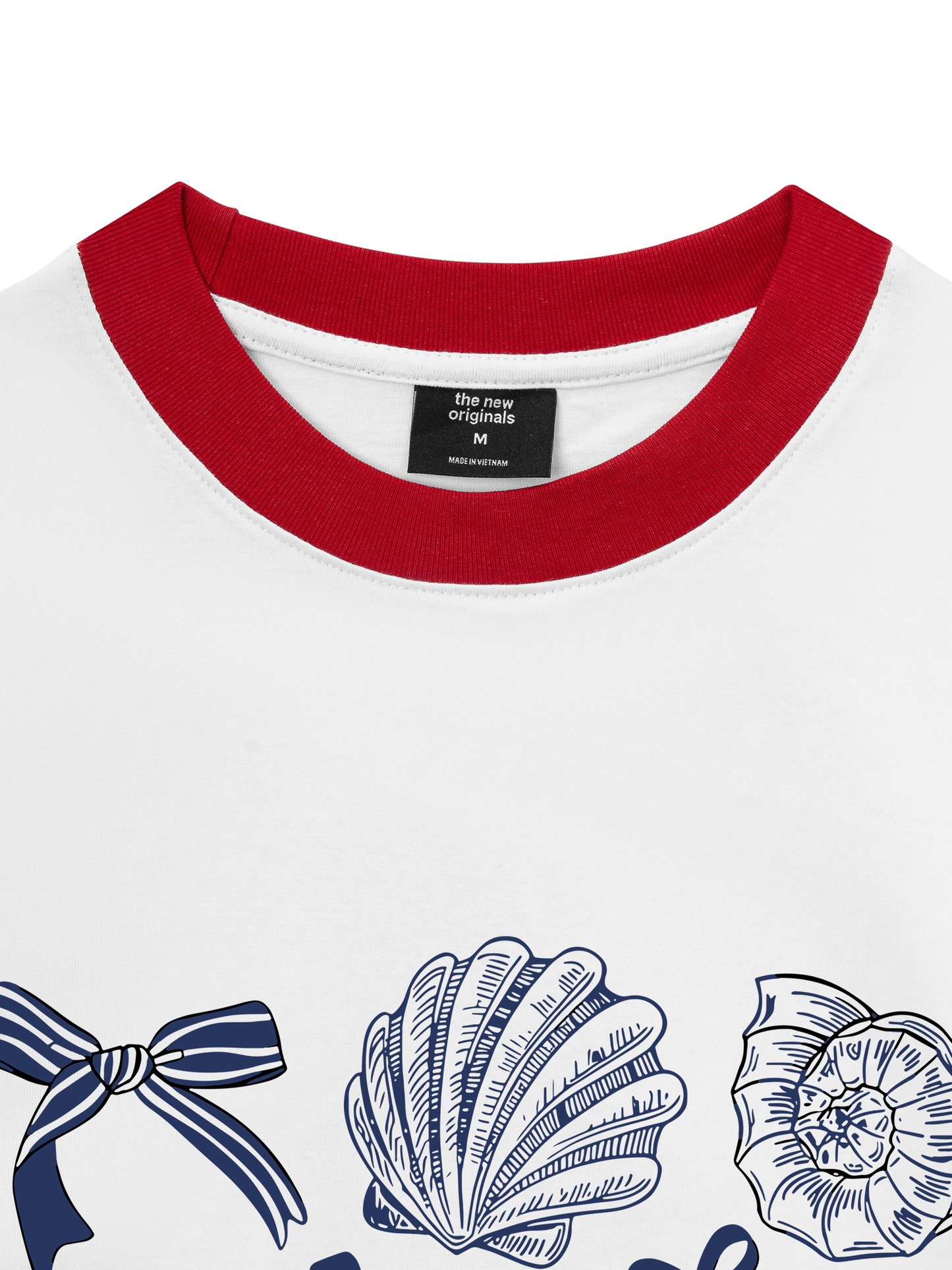 Áo Thun Ringer Relaxed Fit Ocean Blue Vibes