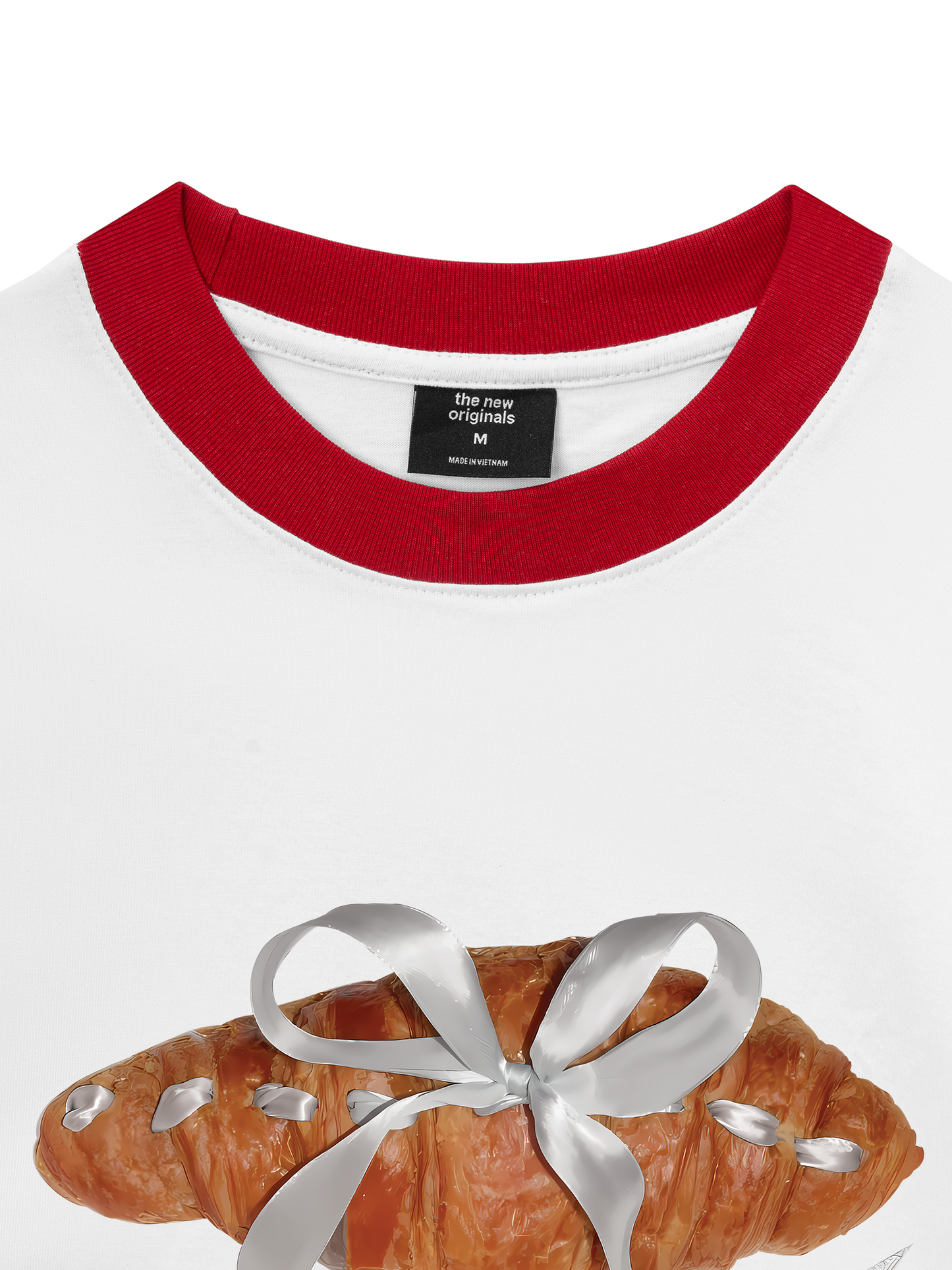 Áo Thun Ringer Relaxed Fit Sweet Pastry Silver Bow