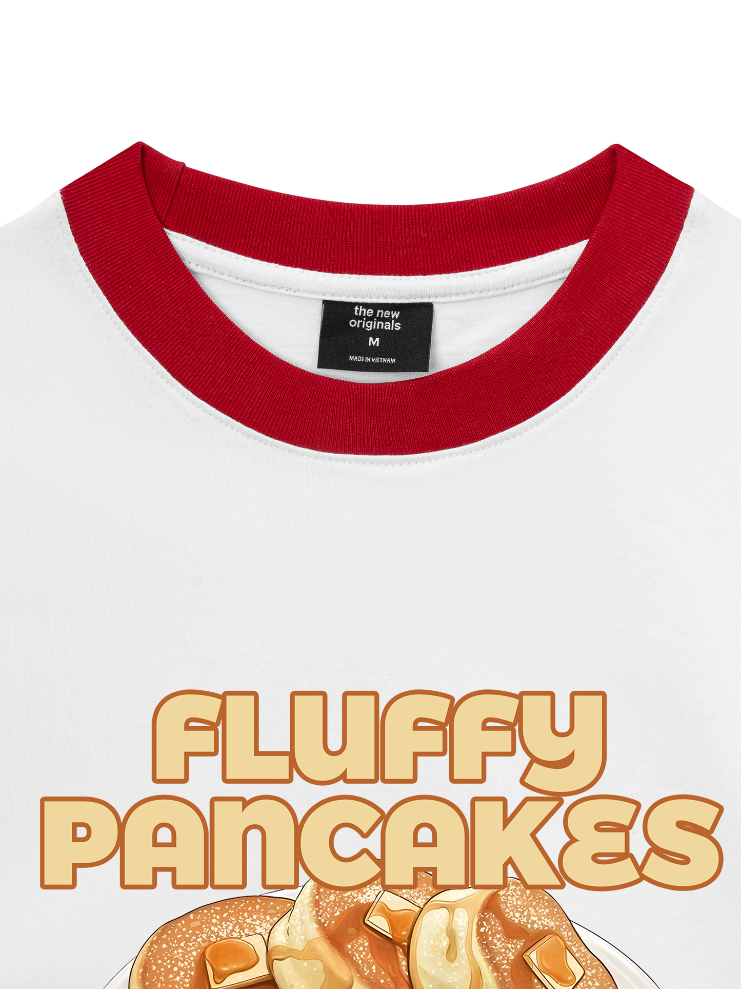 Áo Thun Ringer Relaxed Fit Foody Fluffy Pancakes