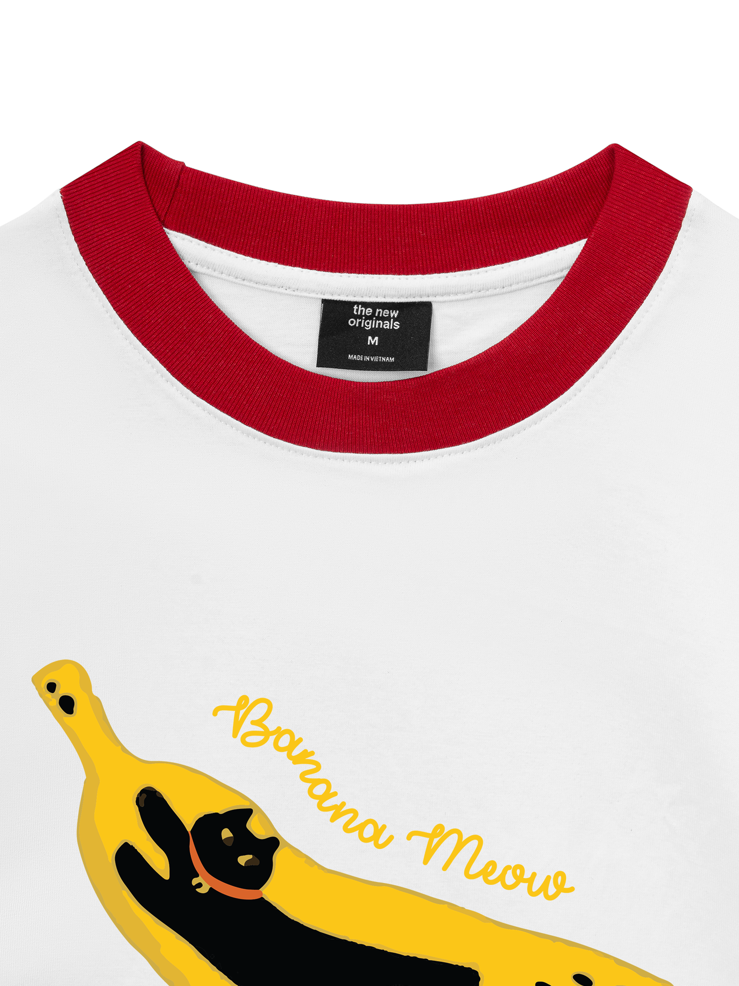Áo Thun Ringer Relaxed Fit Banana Meow