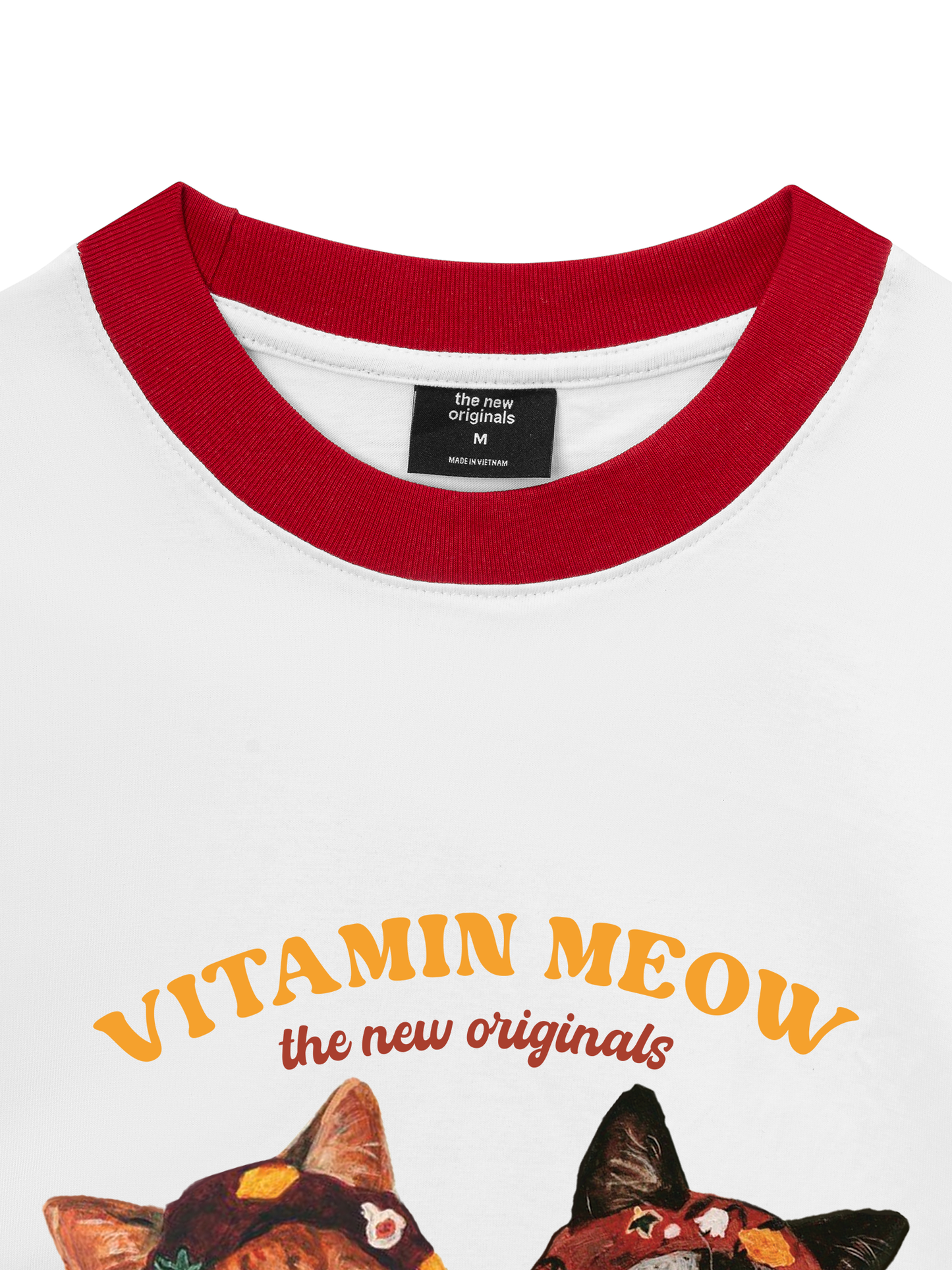 Áo Thun Ringer Relaxed Fit Vitamin Meow