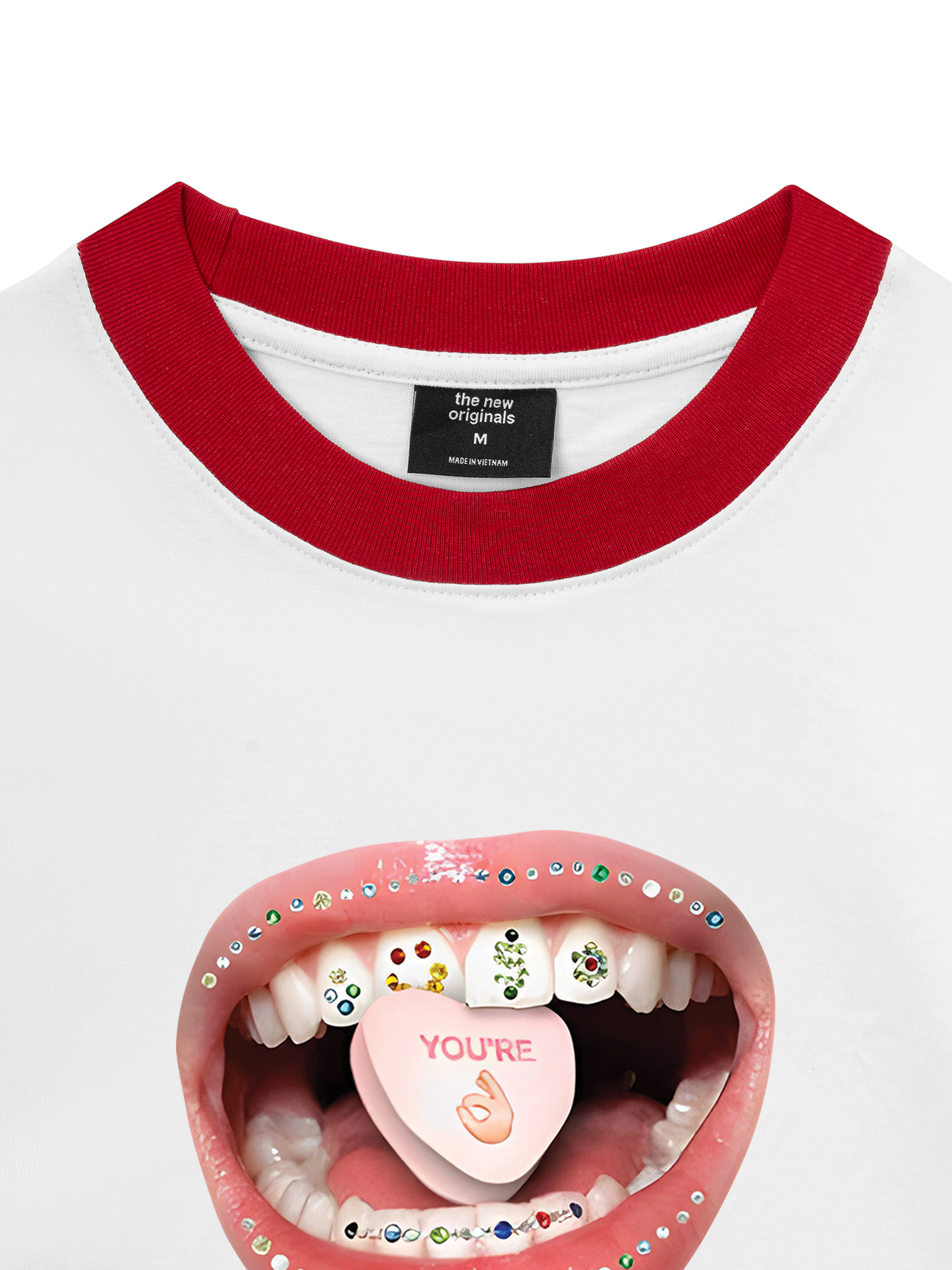 Áo Thun Ringer Relaxed Fit Diamond Grills Pills
