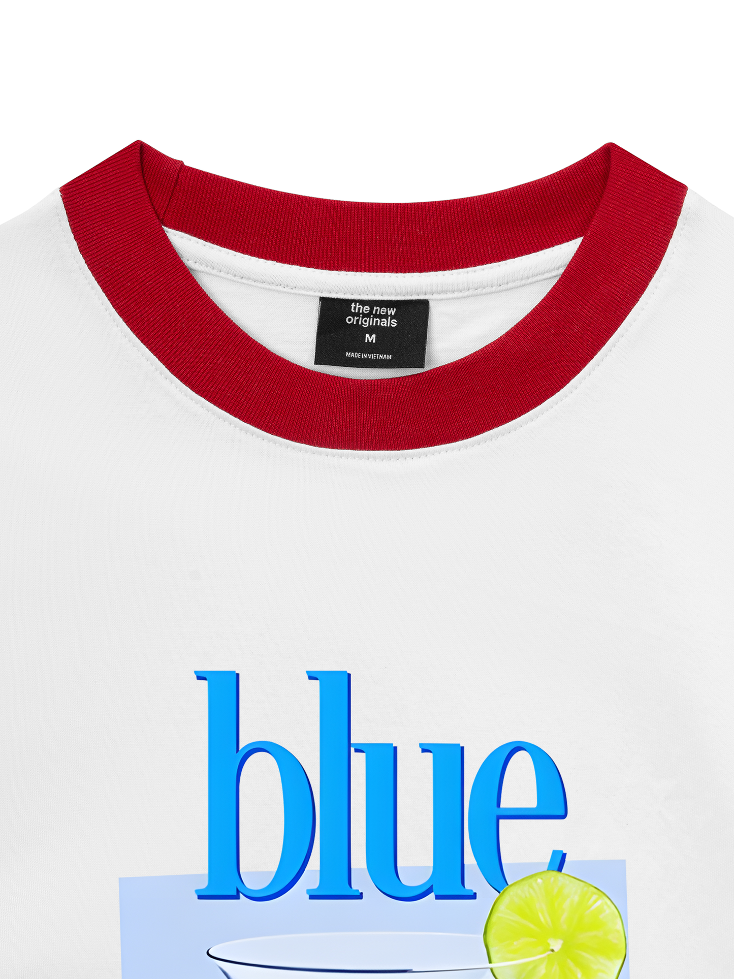 Áo Thun Ringer Relaxed Fit Fresh Blue Lagoon