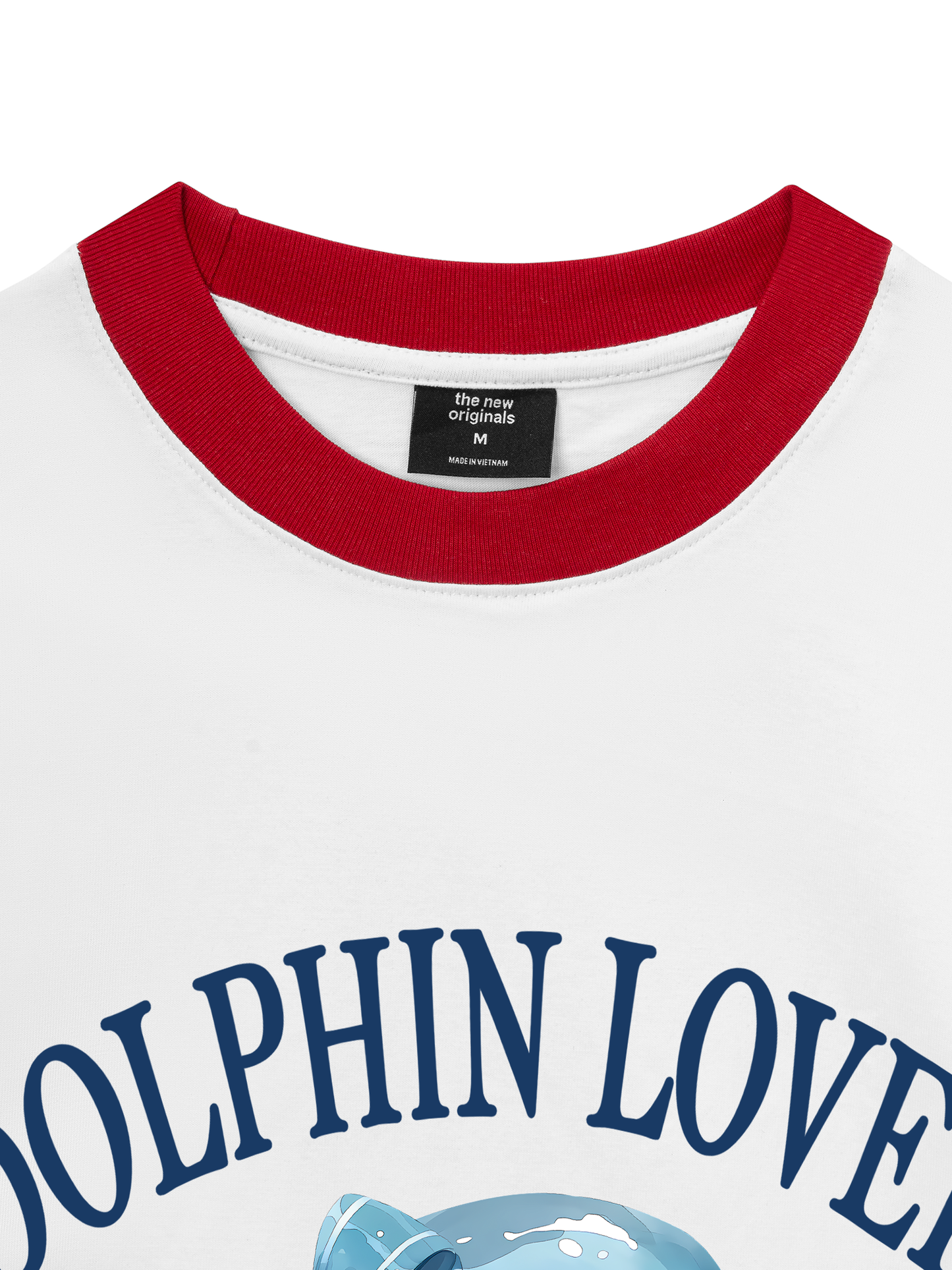 Áo Thun Ringer Relaxed Fit Ocean Dolphin Lover