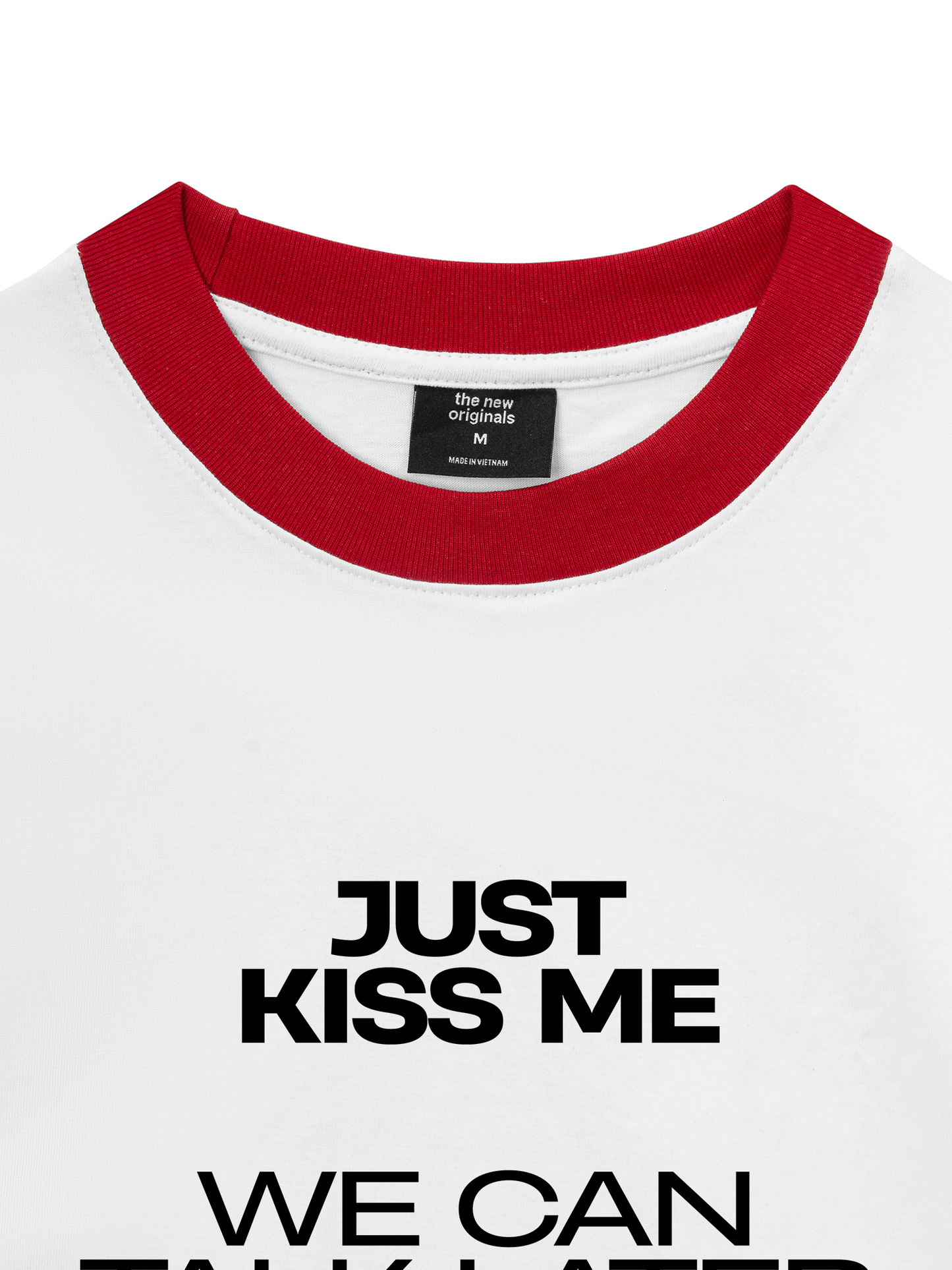 Áo Thun Ringer Relaxed Fit Life Vibe Just Kiss Me