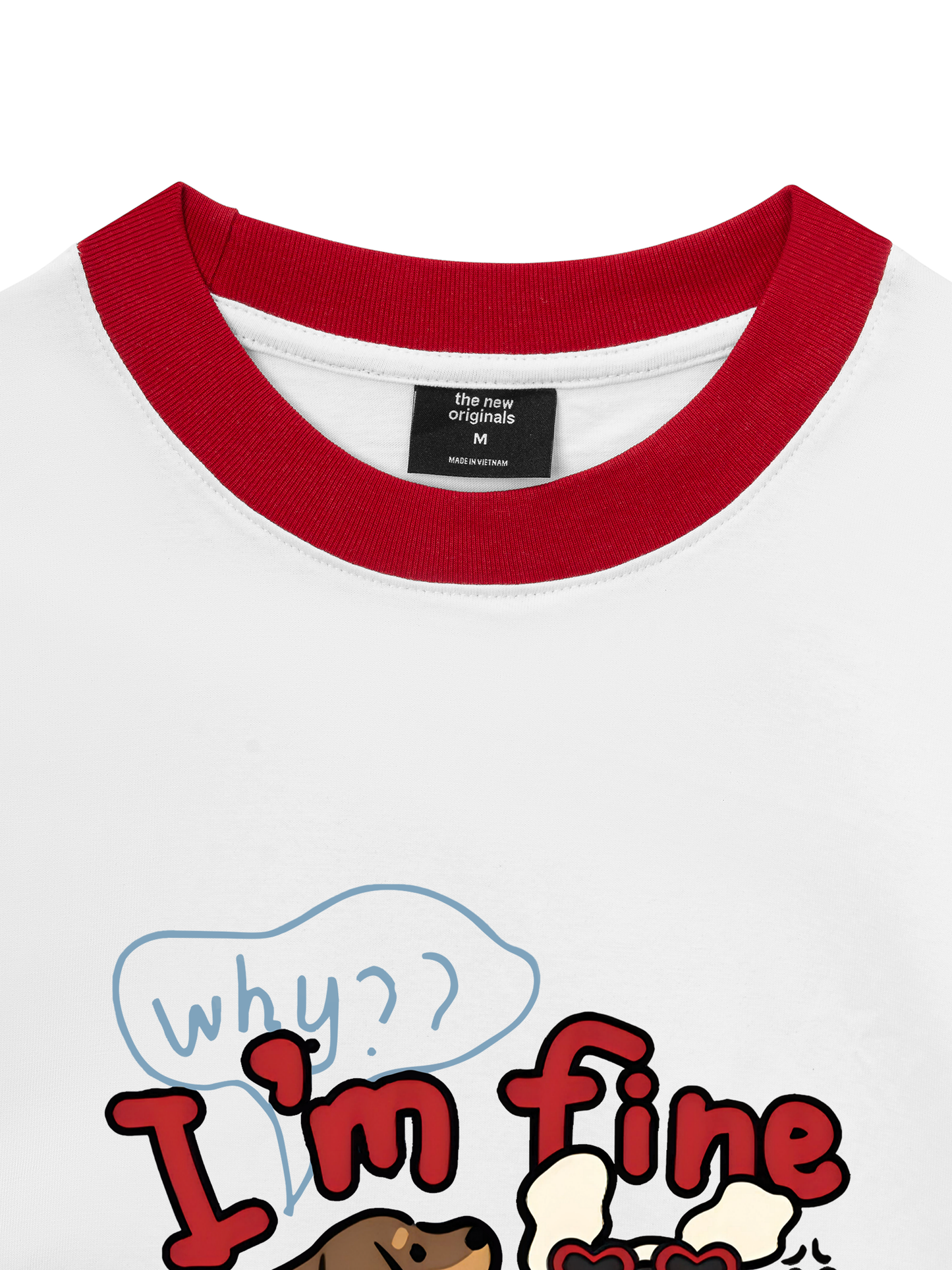 Áo Thun Ringer Relaxed Fit Why I_m Fine