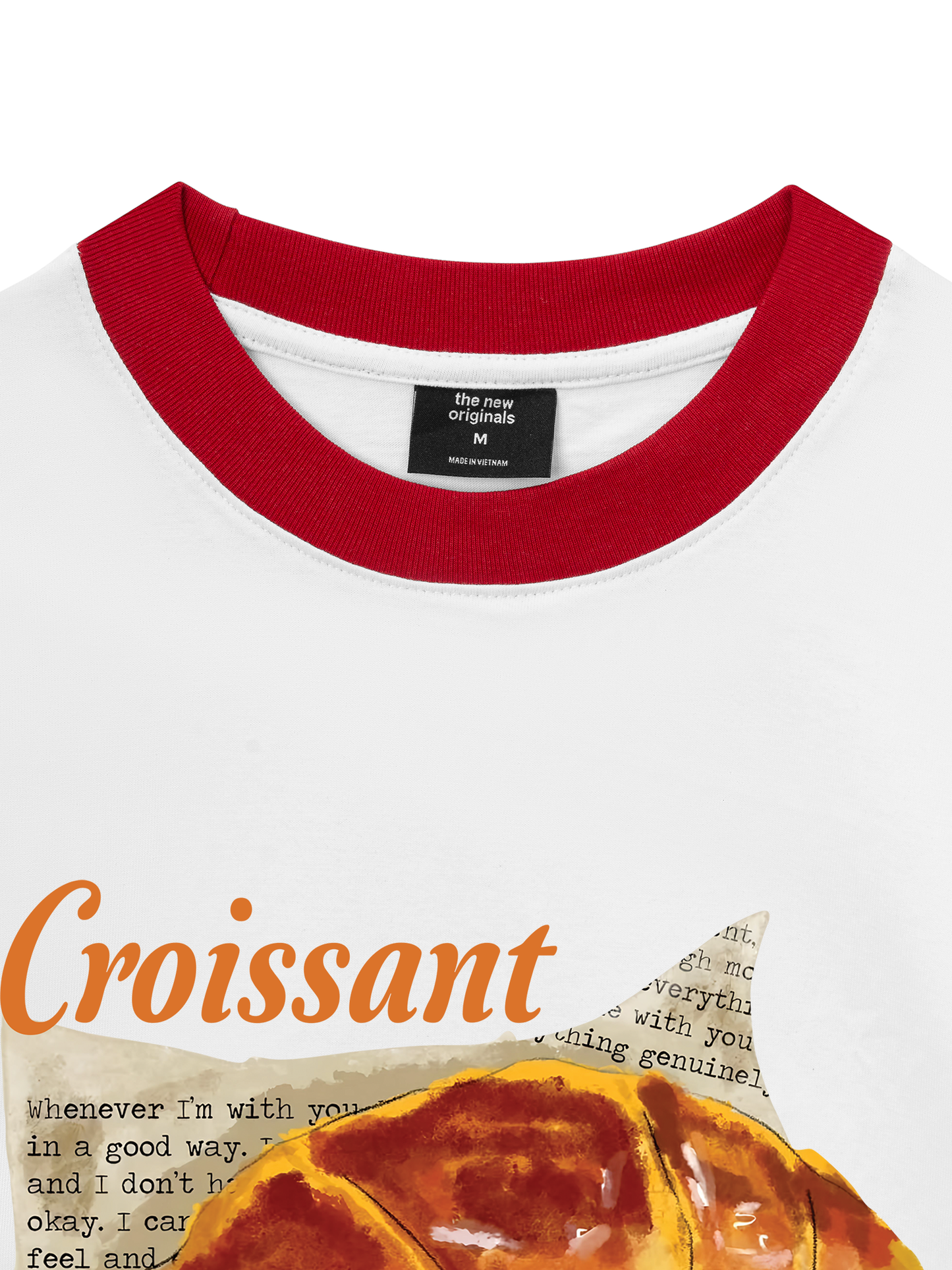 Áo Thun Ringer Relaxed Fit Croissant