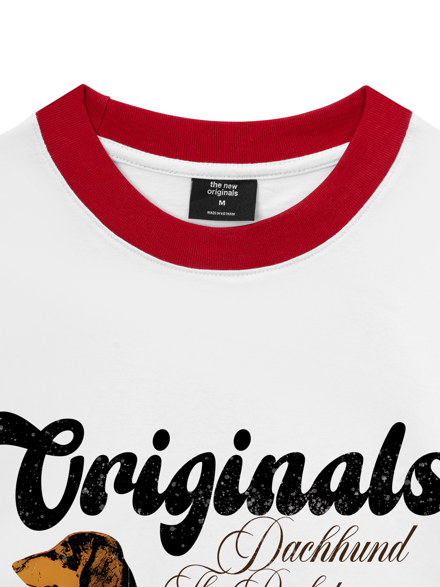 Áo Thun Ringer Relaxed Fit Retro Dachshund