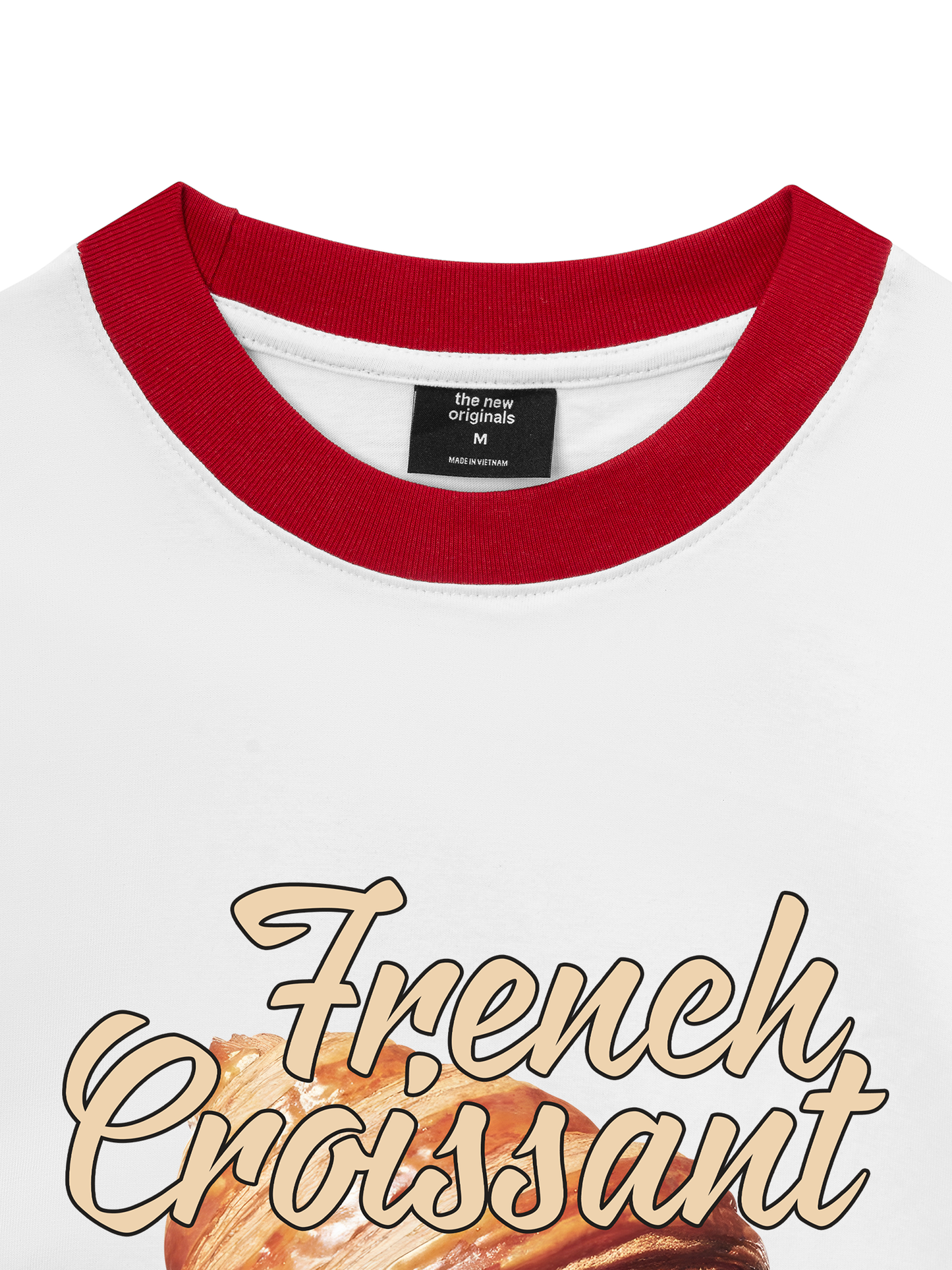Áo Thun Ringer Relaxed Fit Foody French Croissant