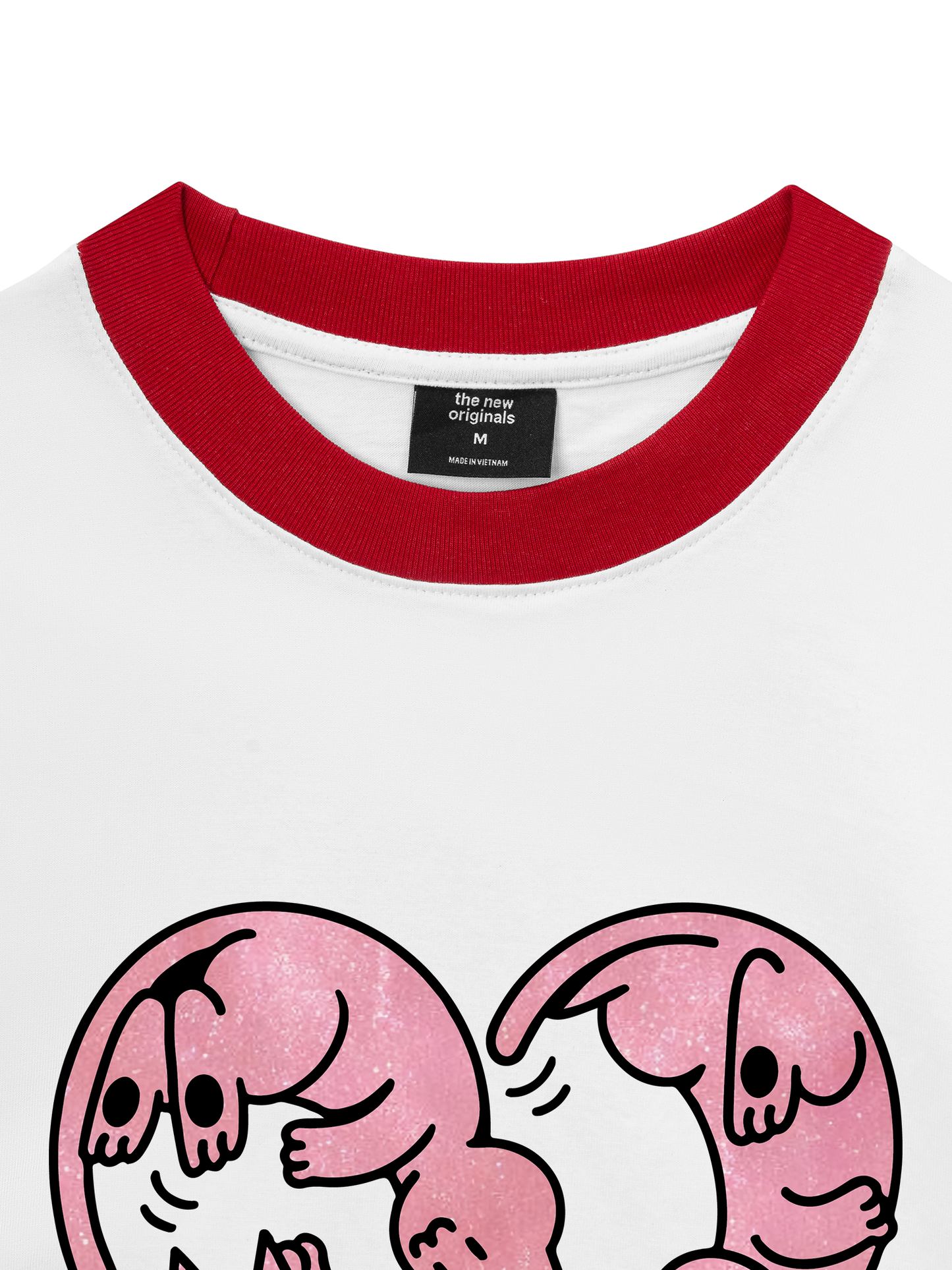 Áo Thun Ringer Relaxed Fit Meow Meow Heart