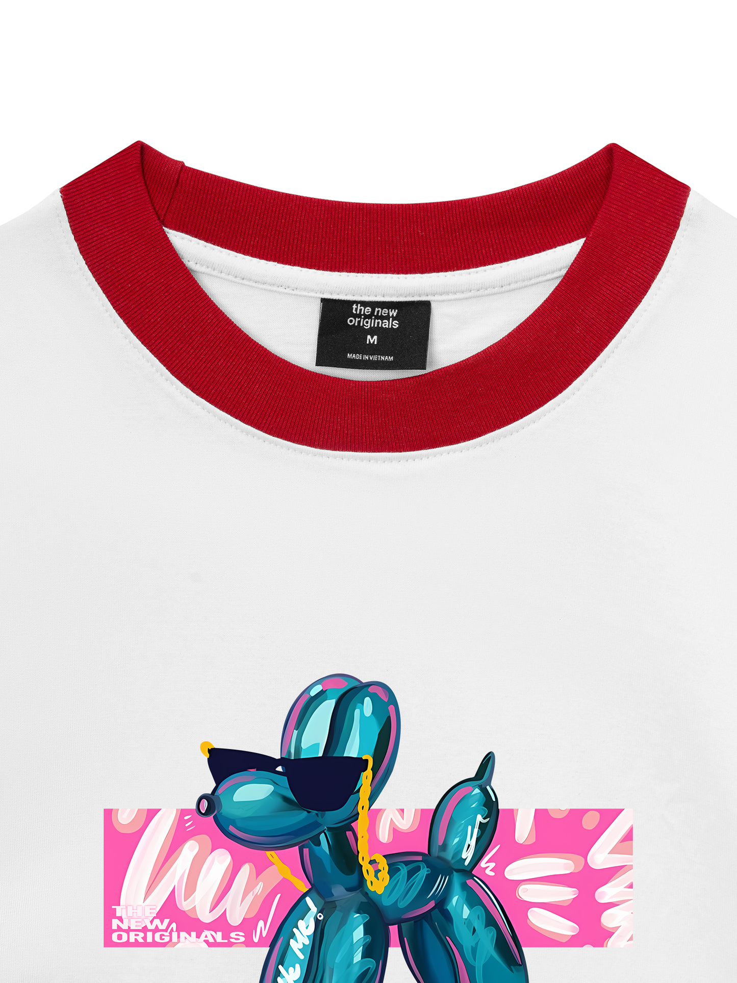 Áo Thun Ringer Relaxed Fit Balloon Dog Walk Me