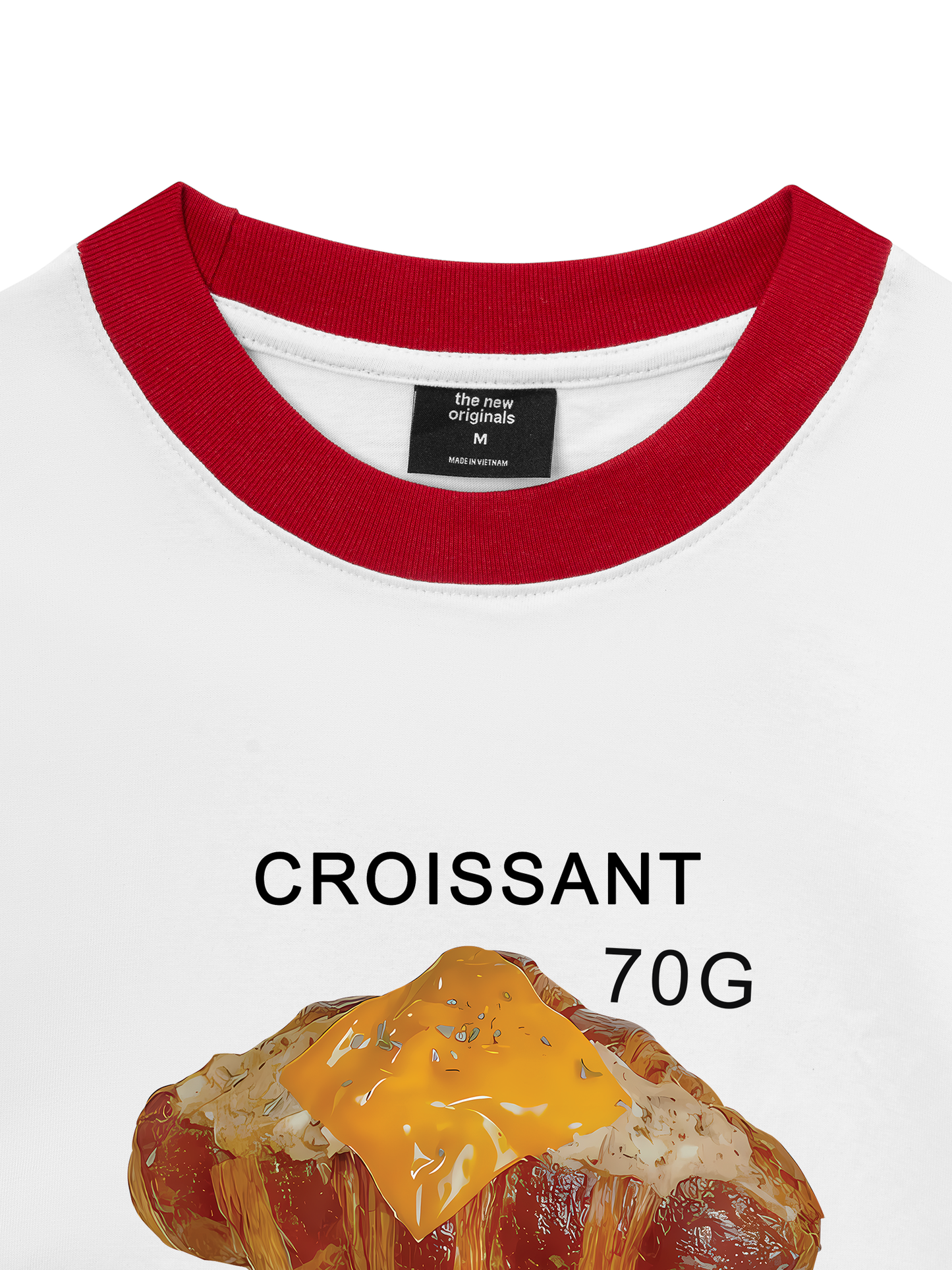 Áo Thun Ringer Relaxed Fit Sweet Pastry Croisant