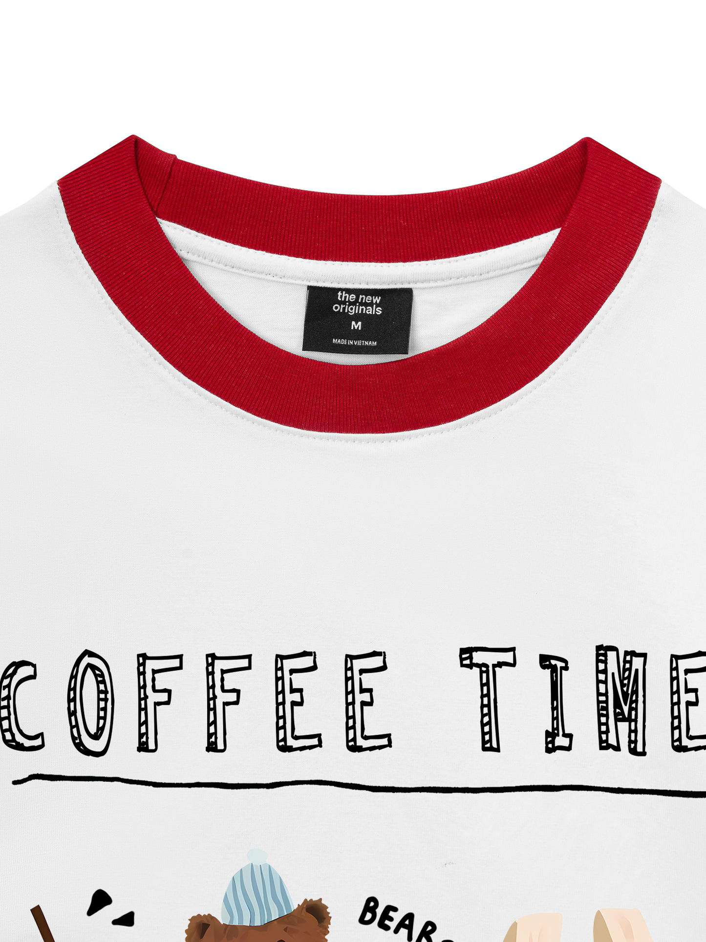 Áo Thun Ringer Relaxed Fit Sweet Pastry Coffee Time