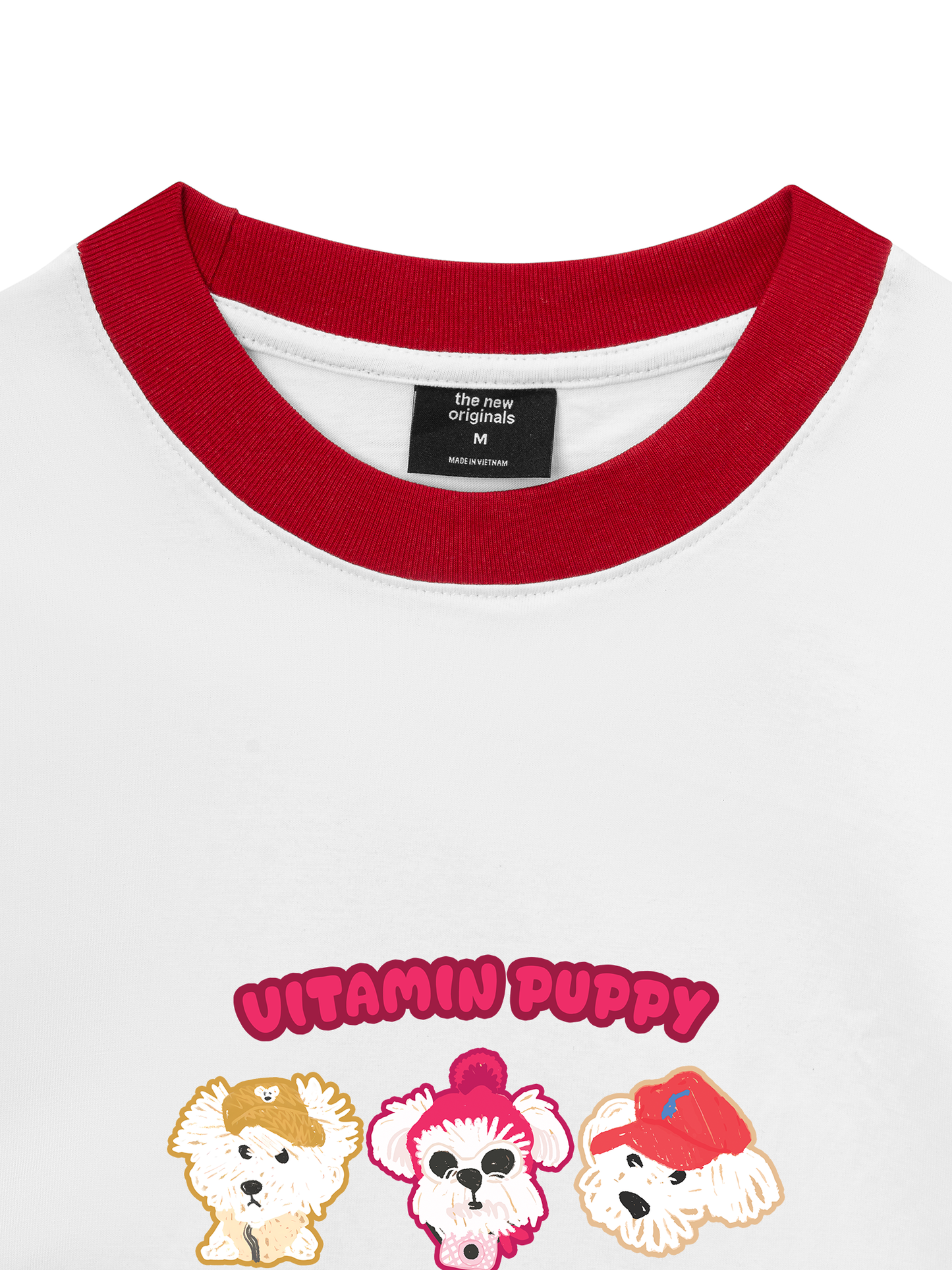 Áo Thun Ringer Relaxed Fit Animal Mood Viatmin Puppy