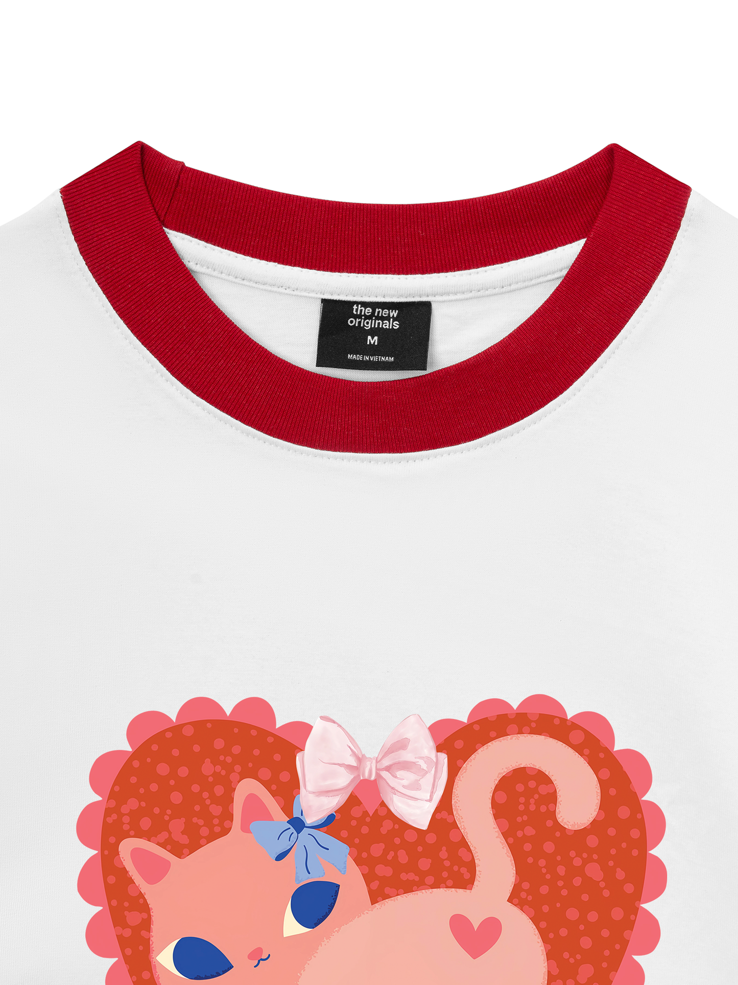 Áo Thun Ringer Relaxed Fit Kitten Kiss
