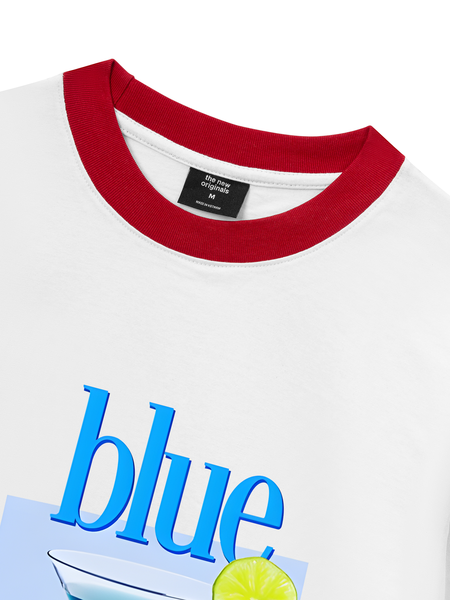 Áo Thun Ringer Relaxed Fit Fresh Blue Lagoon