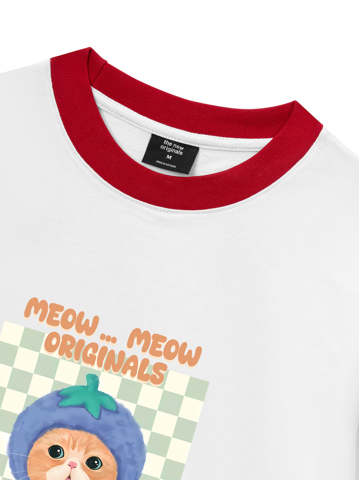Áo Thun Ringer Relaxed Fit Animal Meow