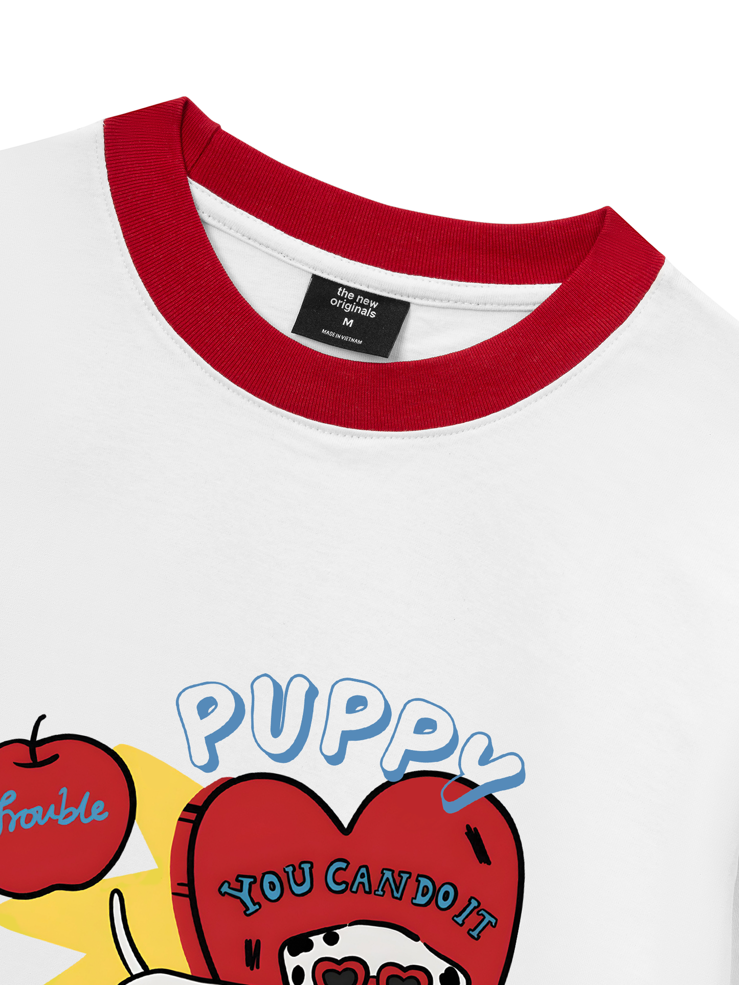 Áo Thun Ringer Relaxed Fit Puppy You Can Do It