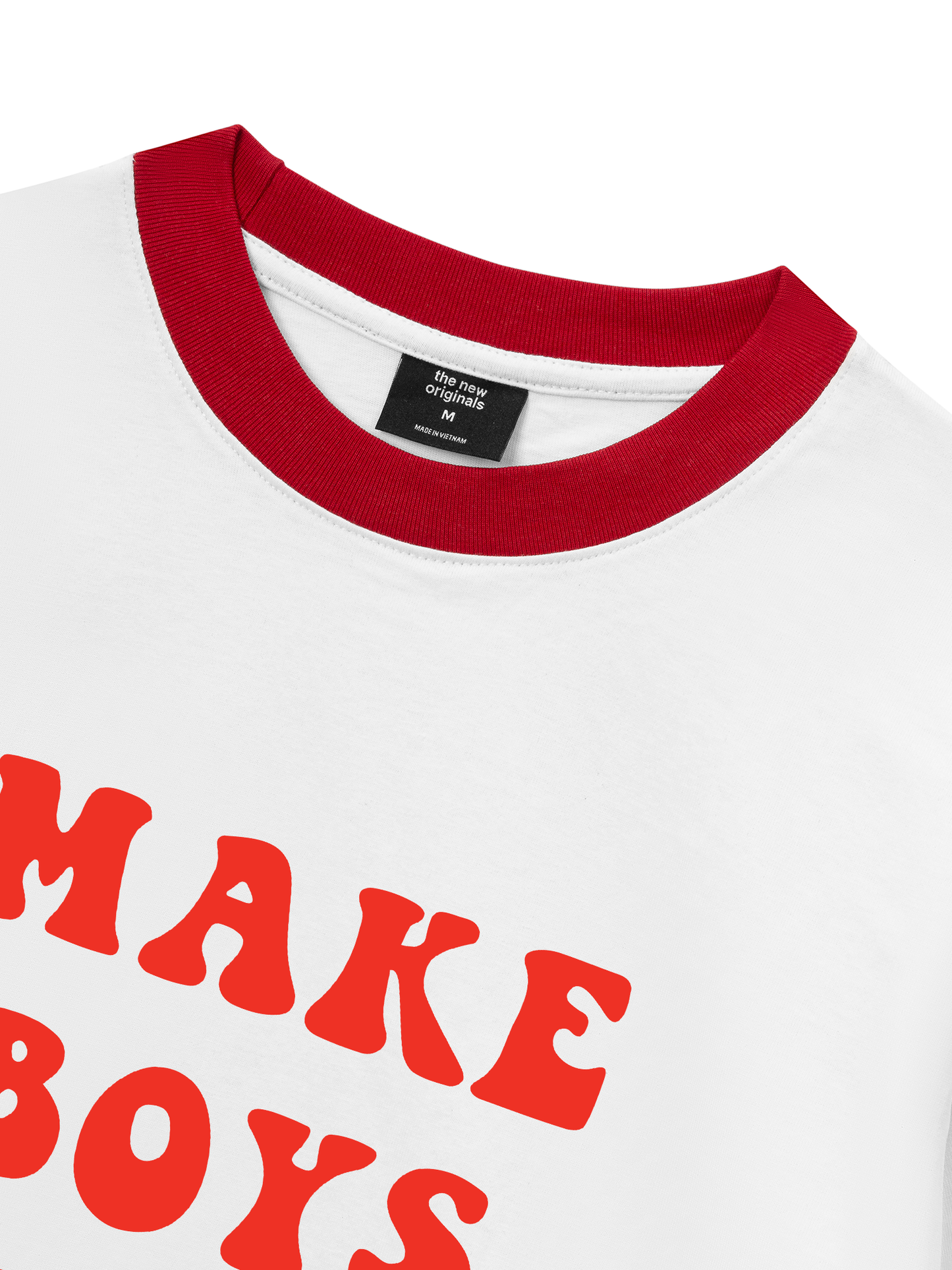 Áo Thun Ringer Relaxed Fit Make boys cry