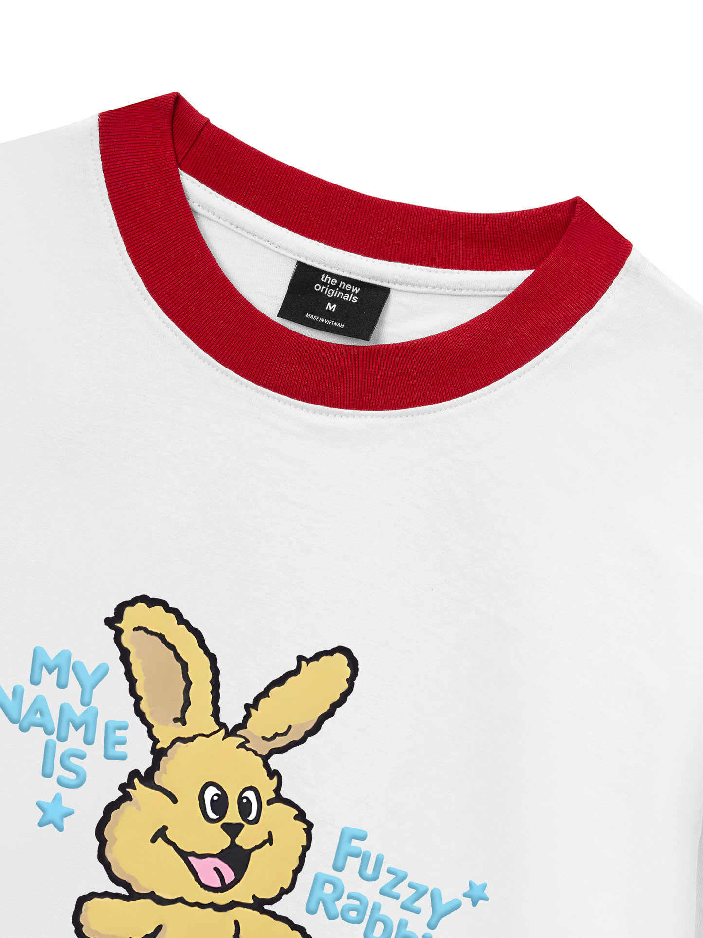 Áo Thun Ringer Relaxed Fit My Name Is Fuzzy Rabbit