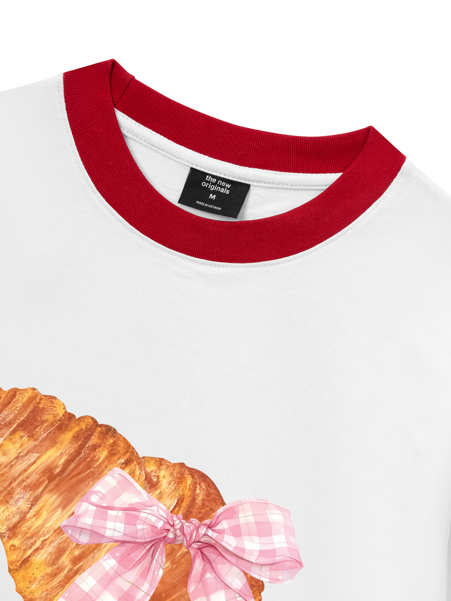 Áo Thun Ringer Relaxed Fit Go Get A Croissant