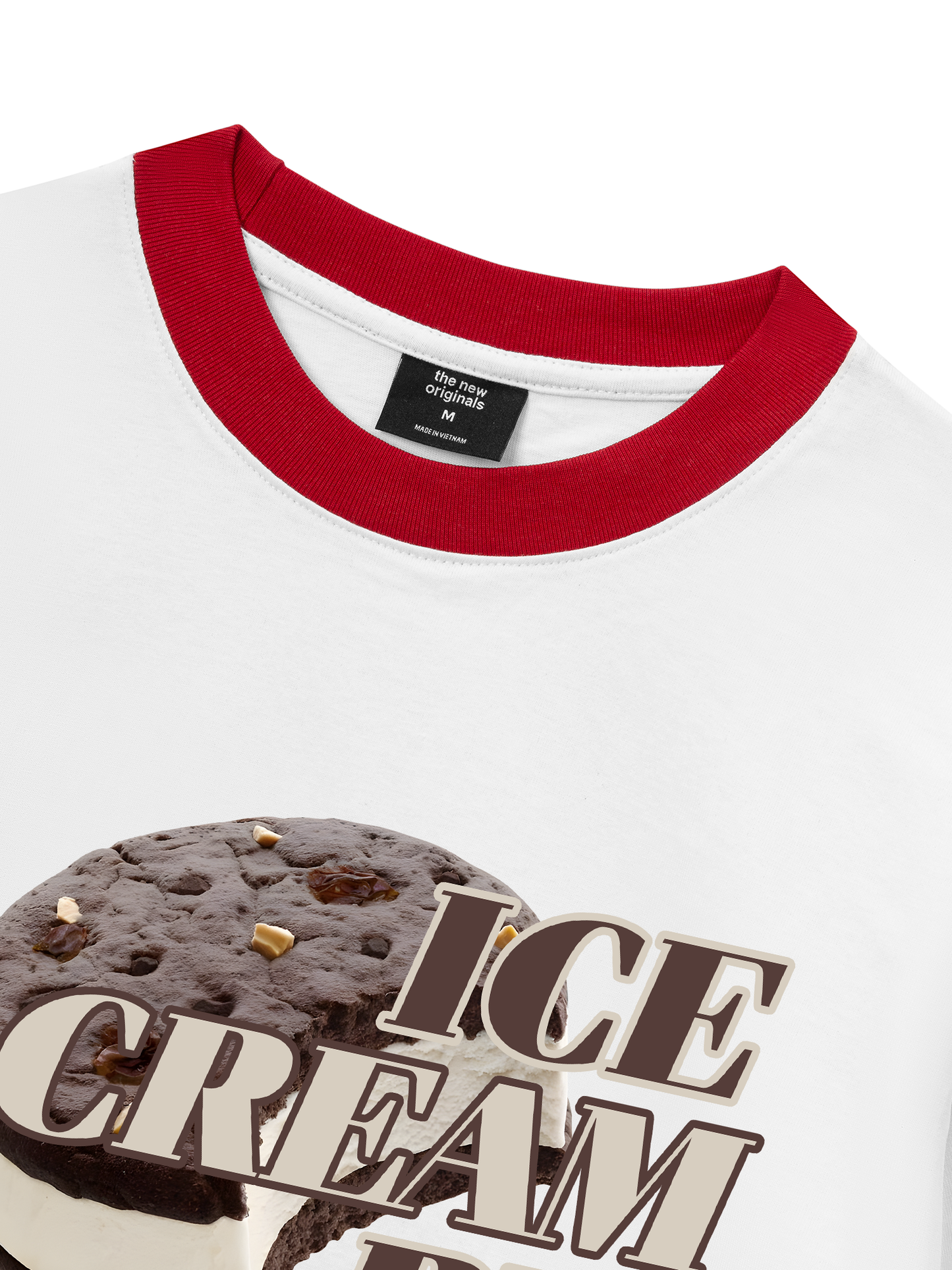 Áo Thun Ringer Relaxed Fit Foody Ice Cream Pie