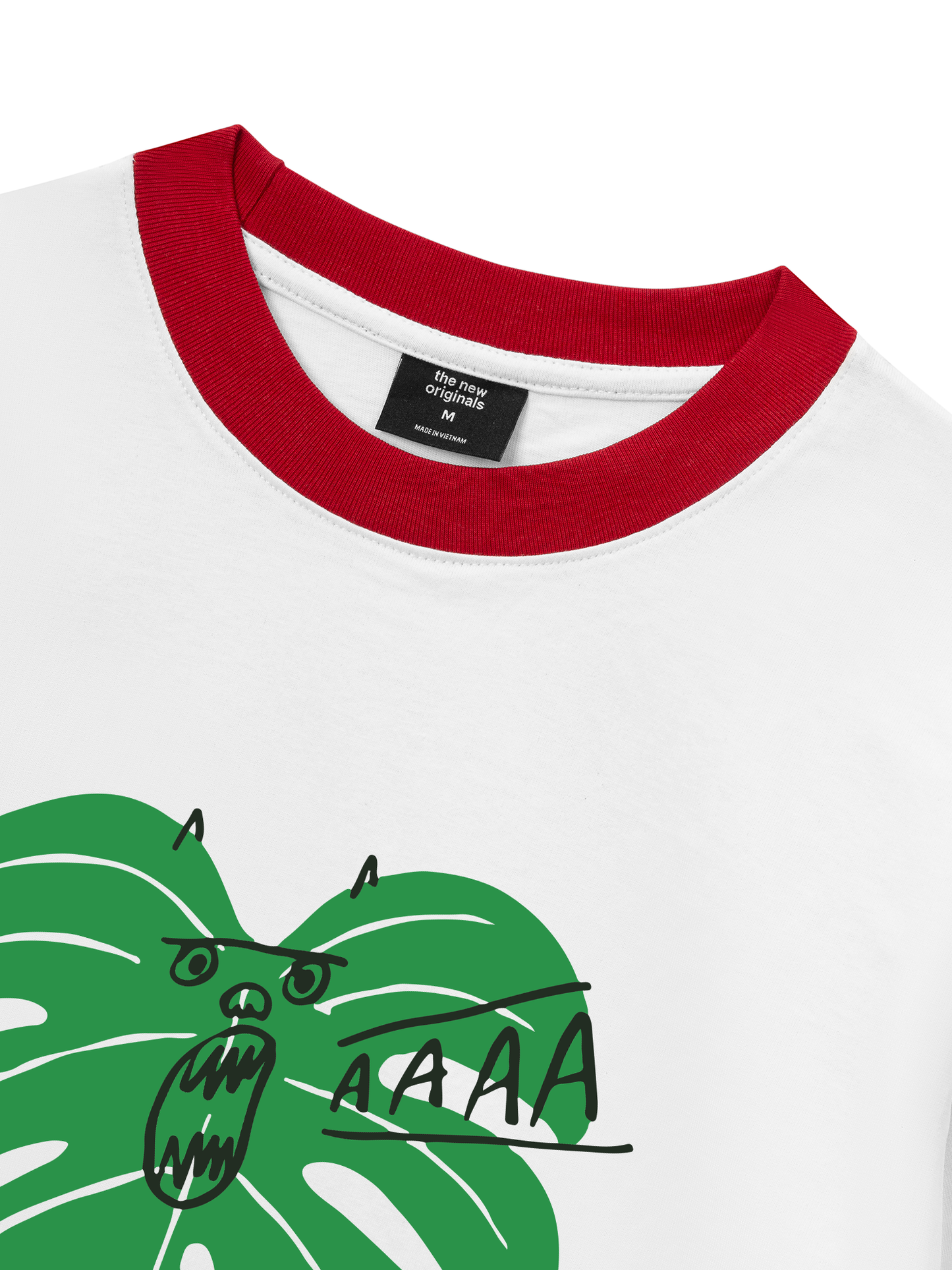Áo Thun Ringer Relaxed Fit Tropical Monsteraaaa