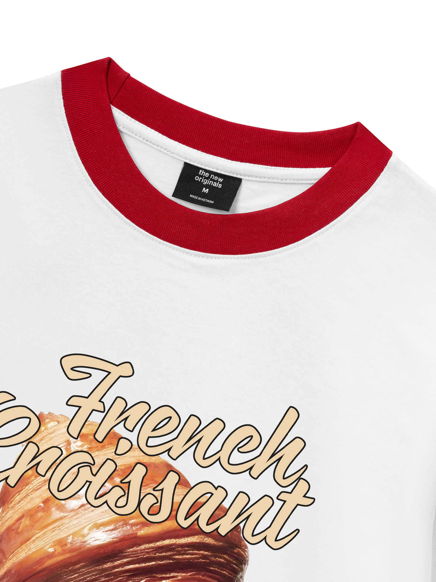 Áo Thun Ringer Relaxed Fit Foody French Croissant
