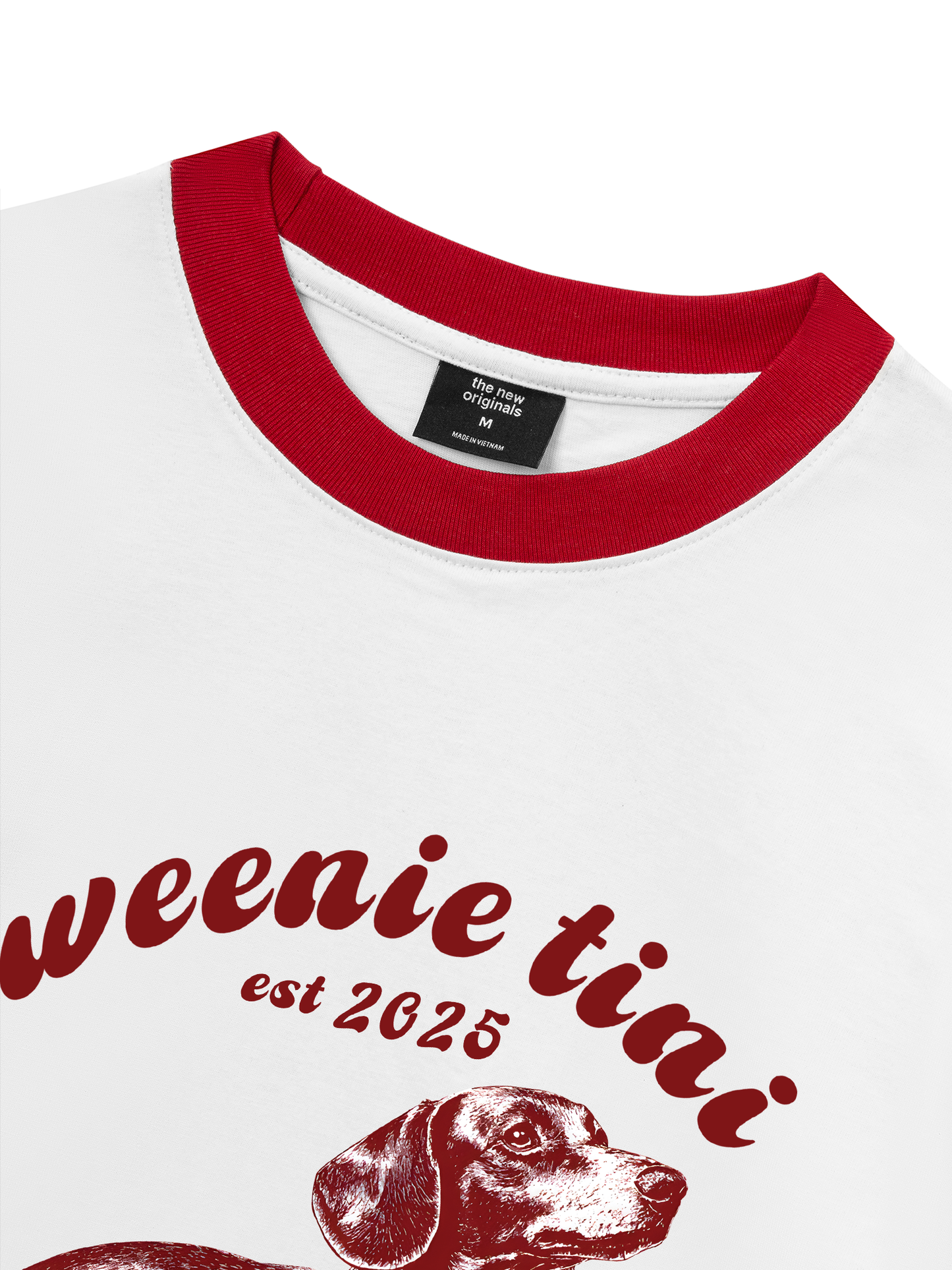Áo Thun Ringer Relaxed Fit Weenie Tini Dachshund
