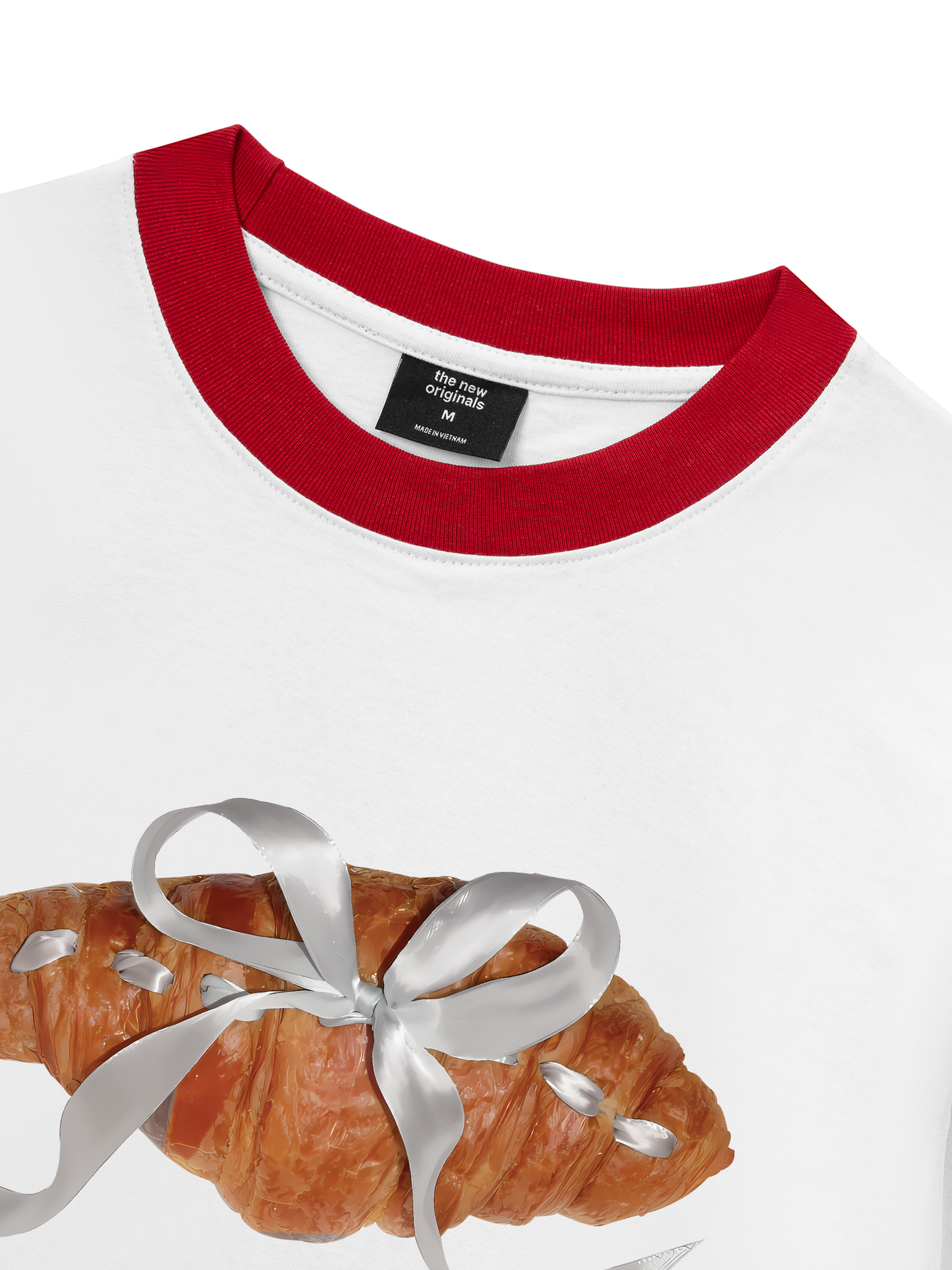 Áo Thun Ringer Relaxed Fit Sweet Pastry Silver Bow