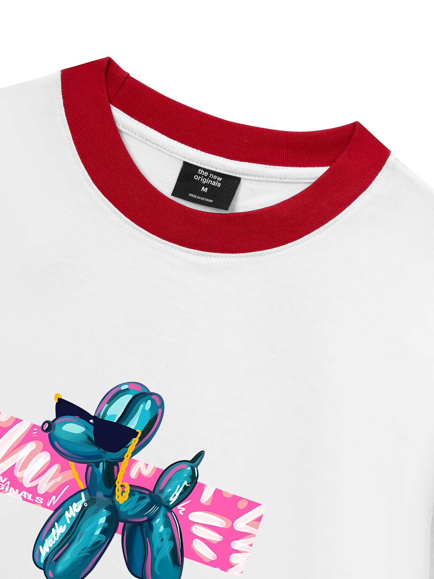 Áo Thun Ringer Relaxed Fit Balloon Dog Walk Me