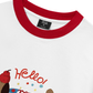 Áo Thun Ringer Relaxed Fit Animal Hello Cute Puppy