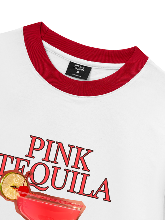 Áo Thun Ringer Relaxed Fit Fresh Pink Tequila