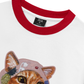 Áo Thun Ringer Relaxed Fit Crazy Cat