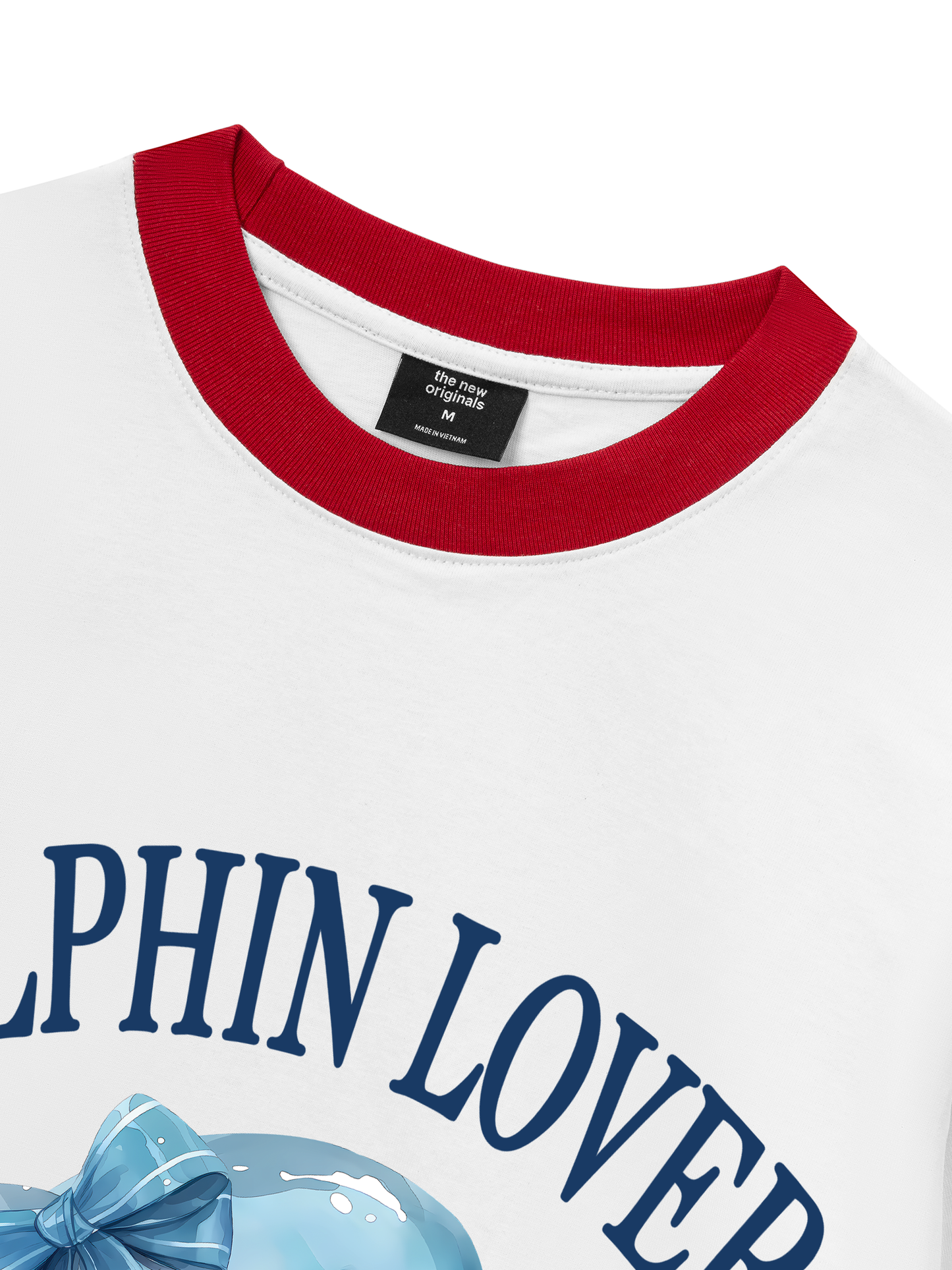 Áo Thun Ringer Relaxed Fit Ocean Dolphin Lover