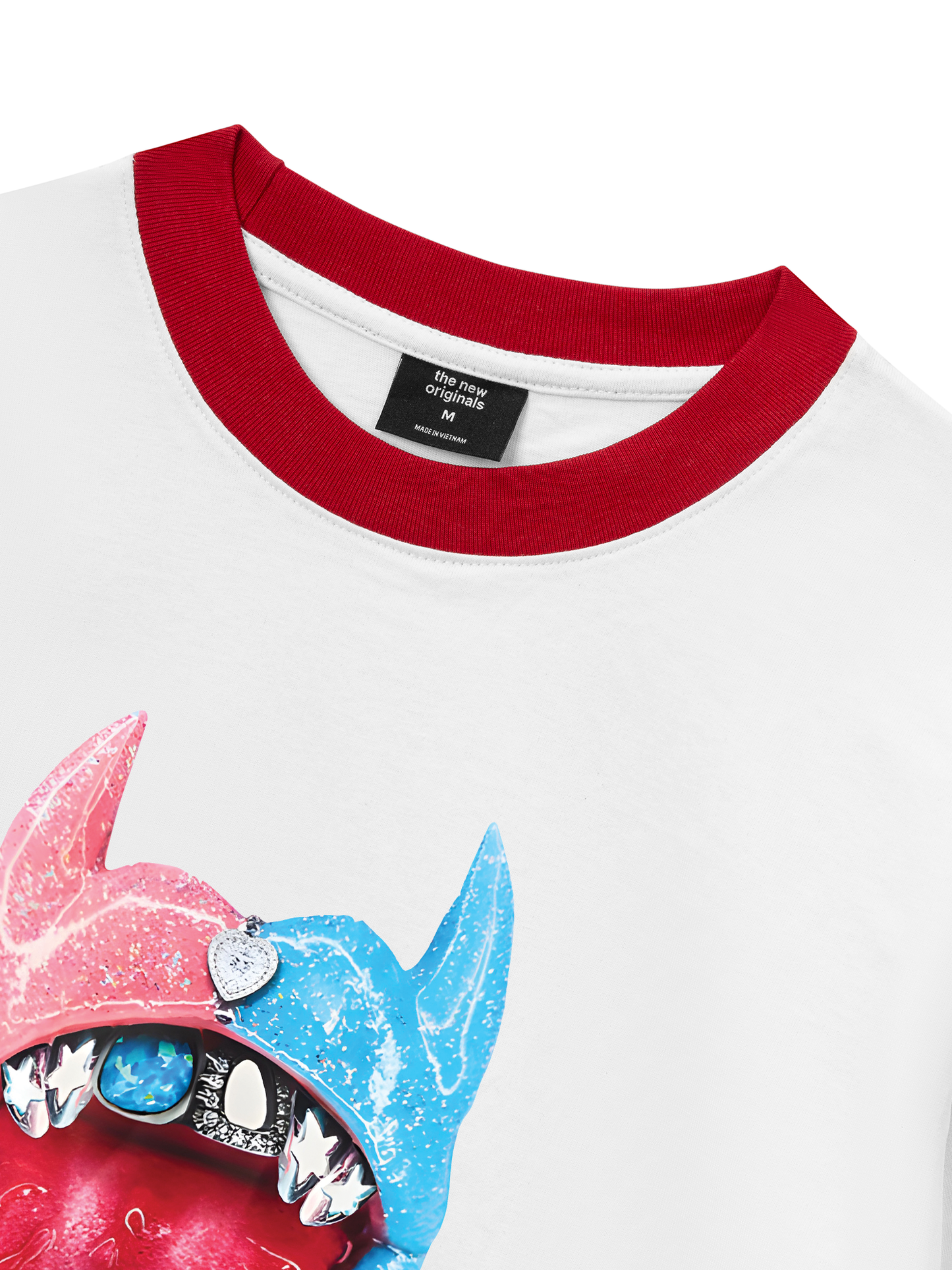 Áo Thun Ringer Relaxed Fit BOUNCE BACK© two-tone devil lip