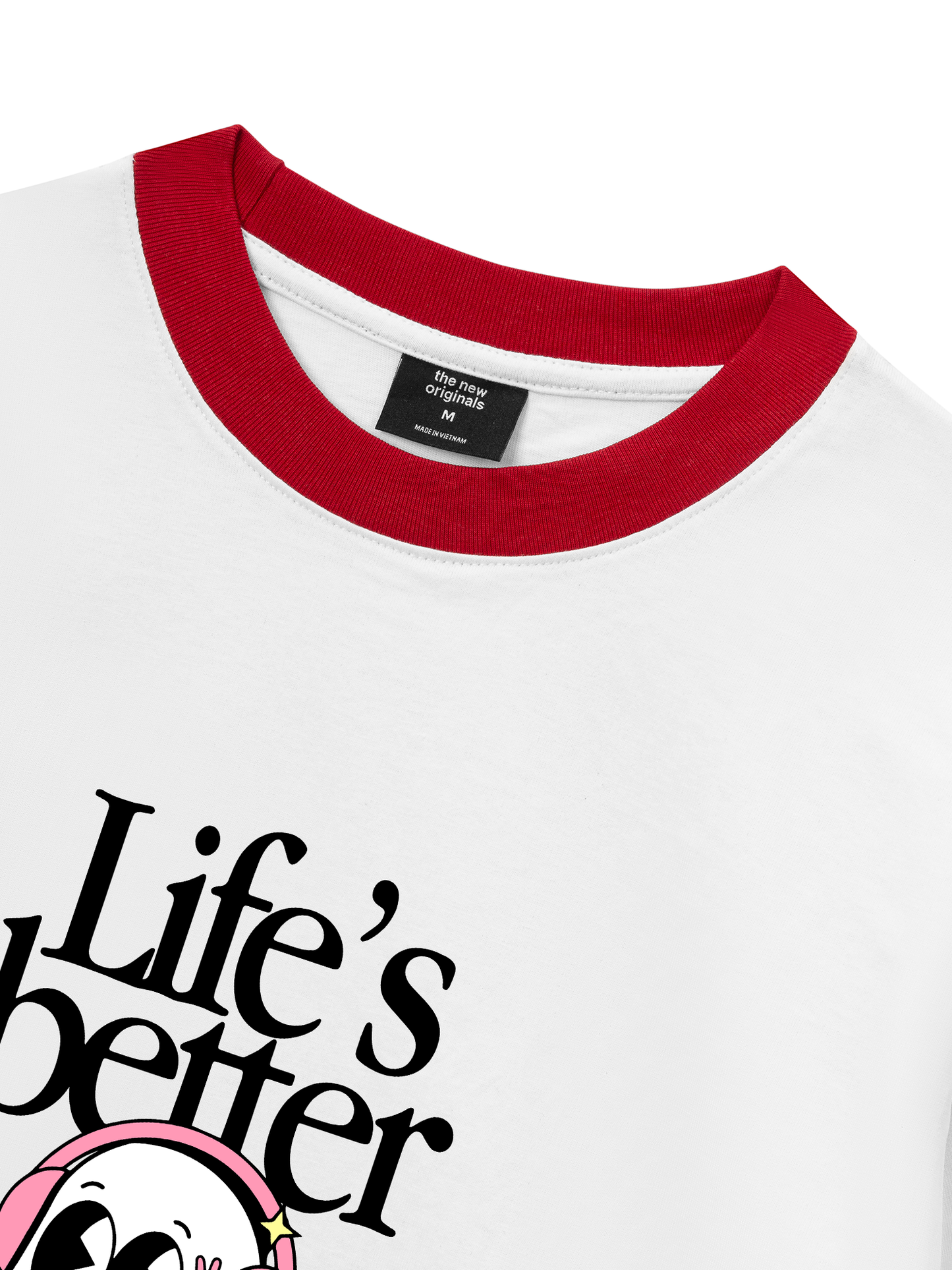 Áo Thun Ringer Relaxed Fit Life_s Better With Music