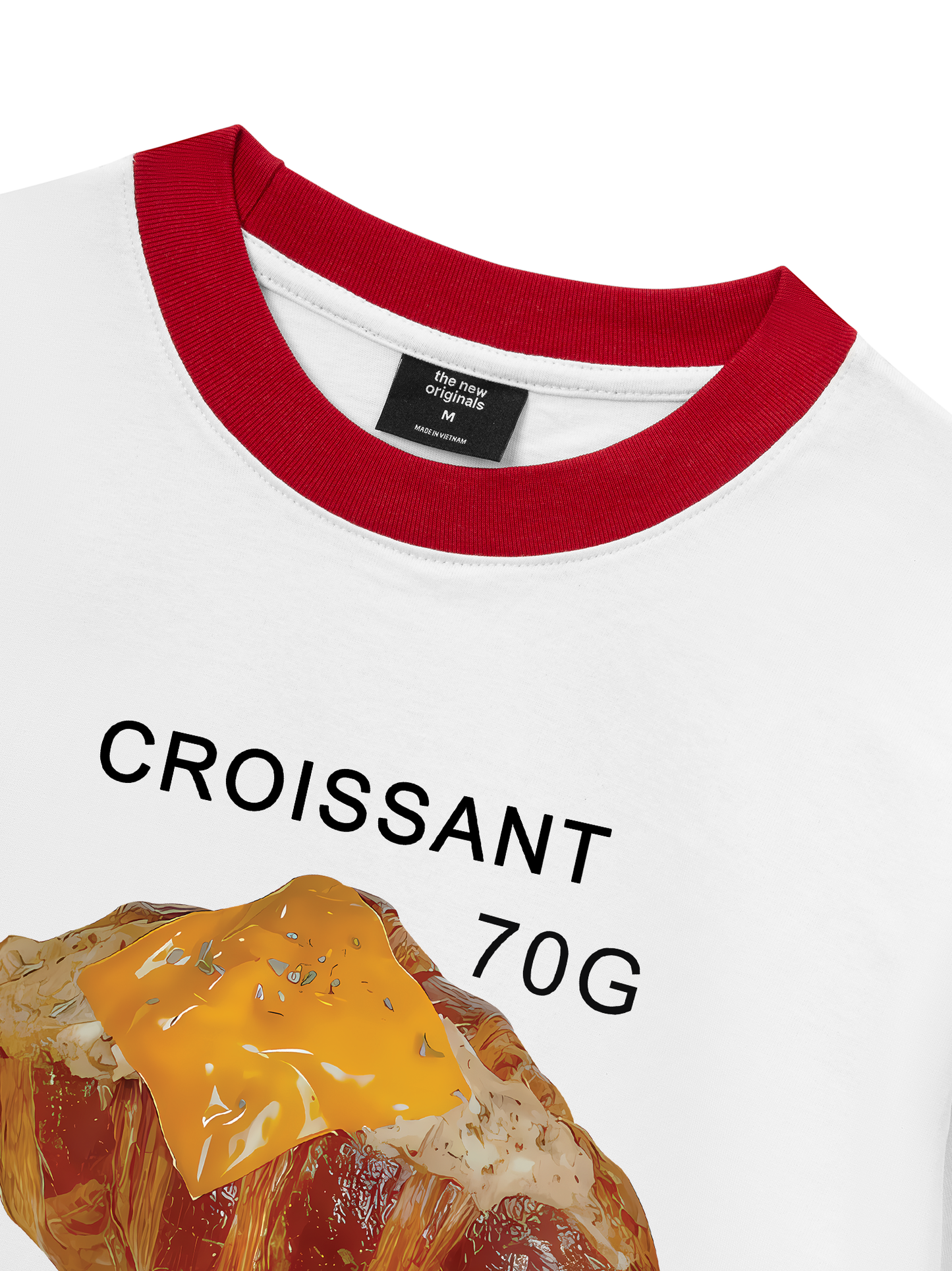 Áo Thun Ringer Relaxed Fit Sweet Pastry Croisant