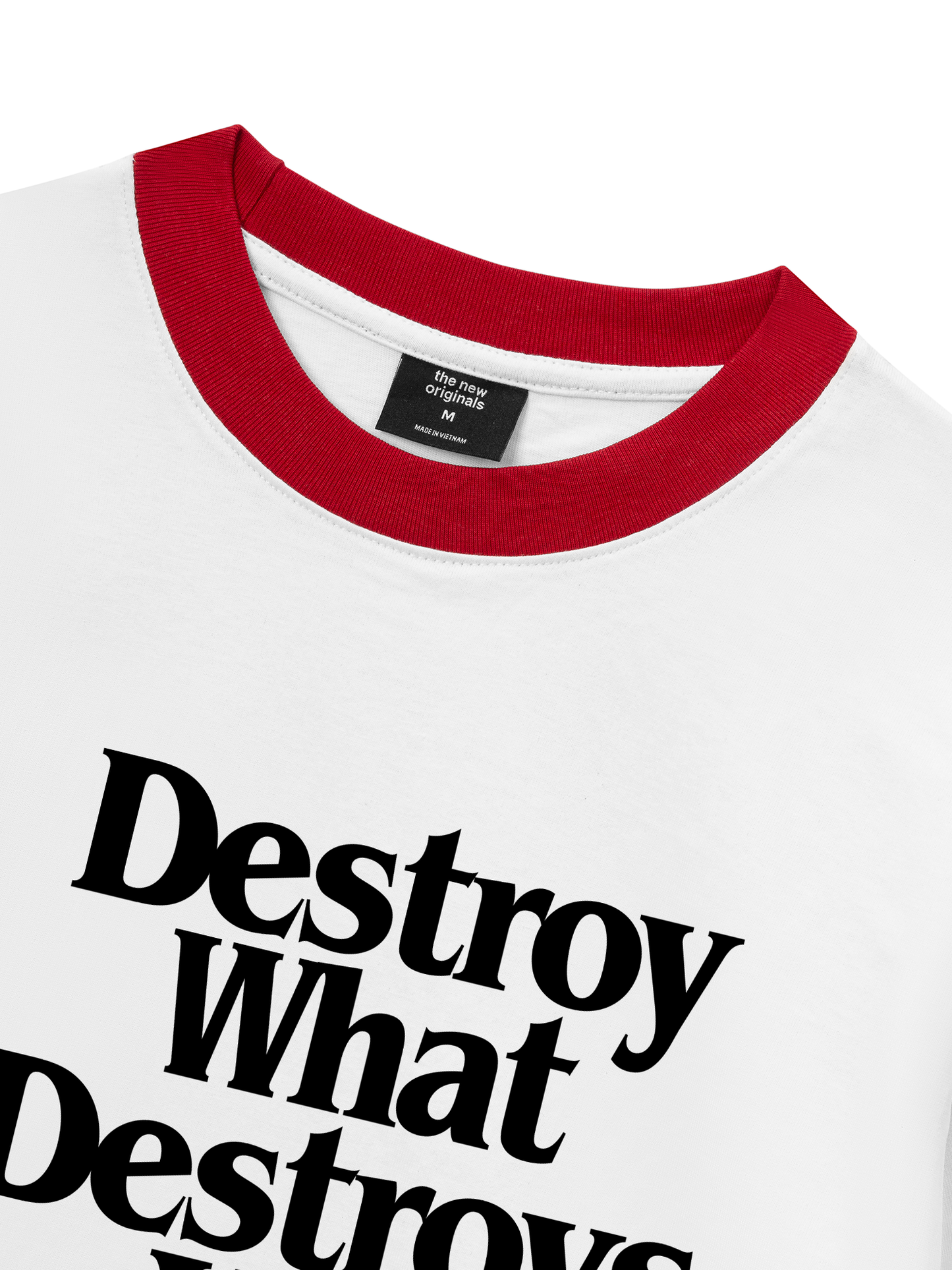 Áo Thun Ringer Relaxed Fit Life Vibe Destroy What Destroy You