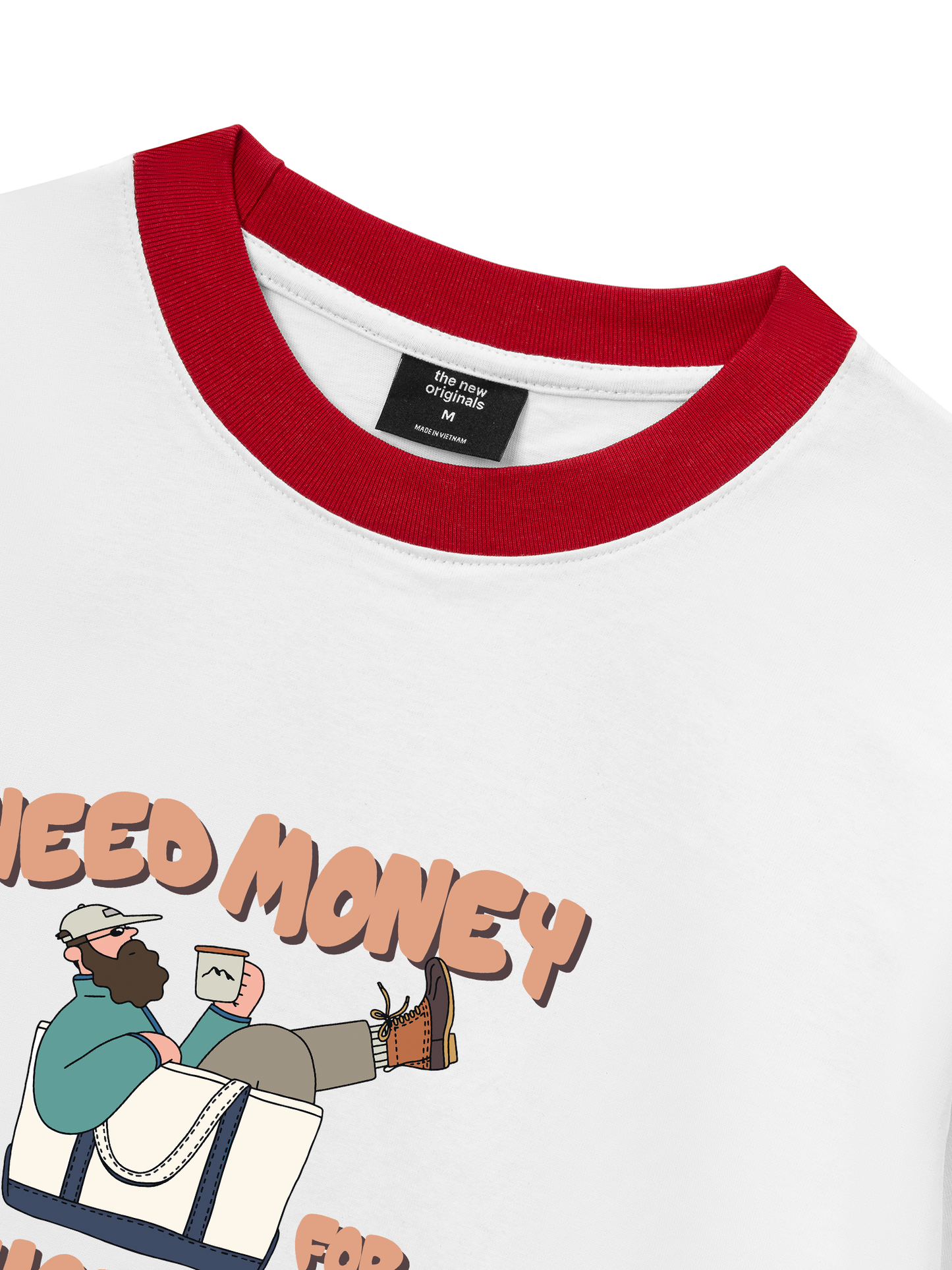 Áo Thun Ringer Relaxed Fit Weekend Need Money For Shopping