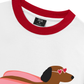 Áo Thun Ringer Relaxed Fit Pink Dachshund