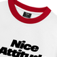Áo Thun Ringer Relaxed Fit Life Vibe Nice Attitude