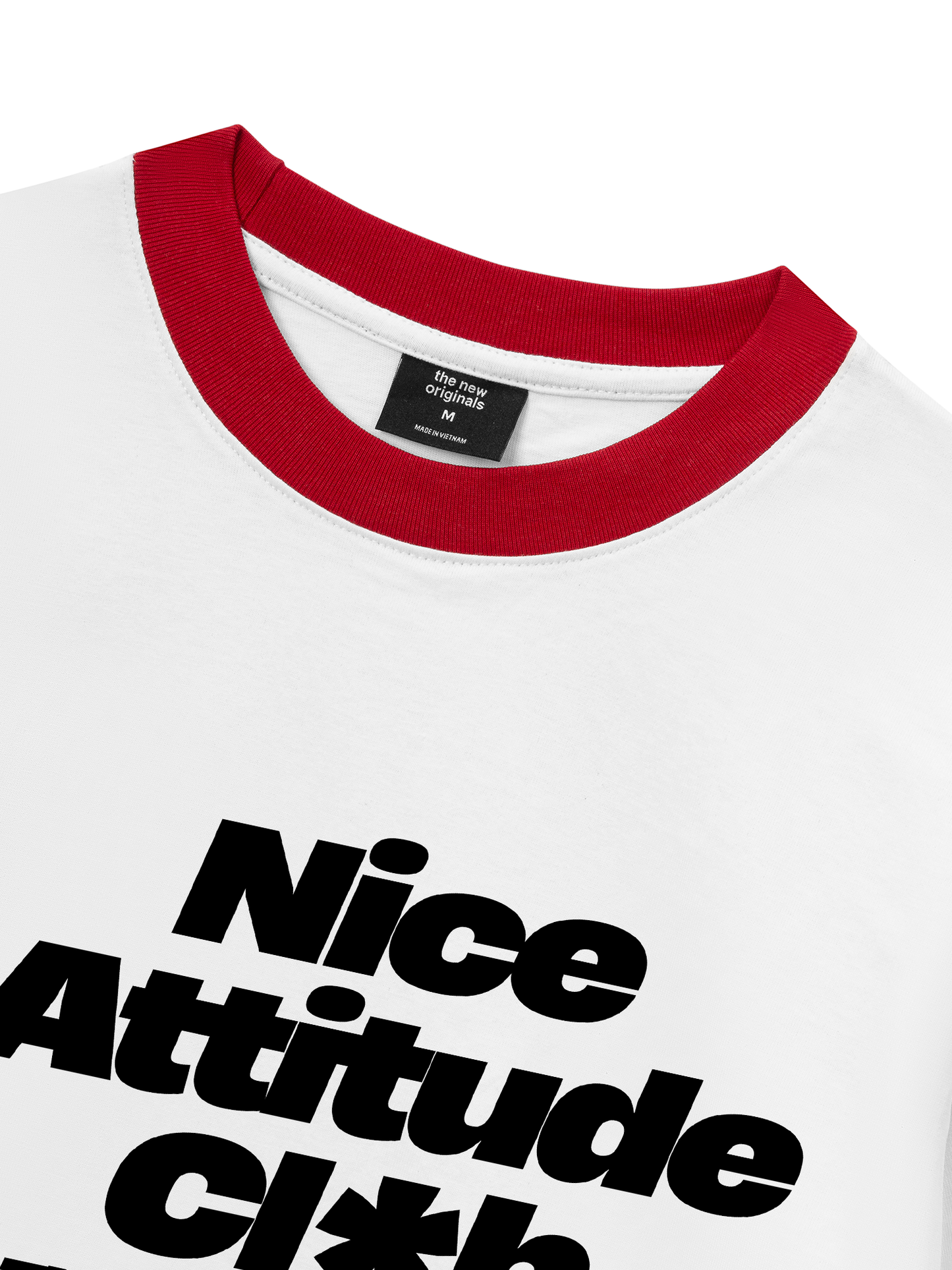 Áo Thun Ringer Relaxed Fit Life Vibe Nice Attitude