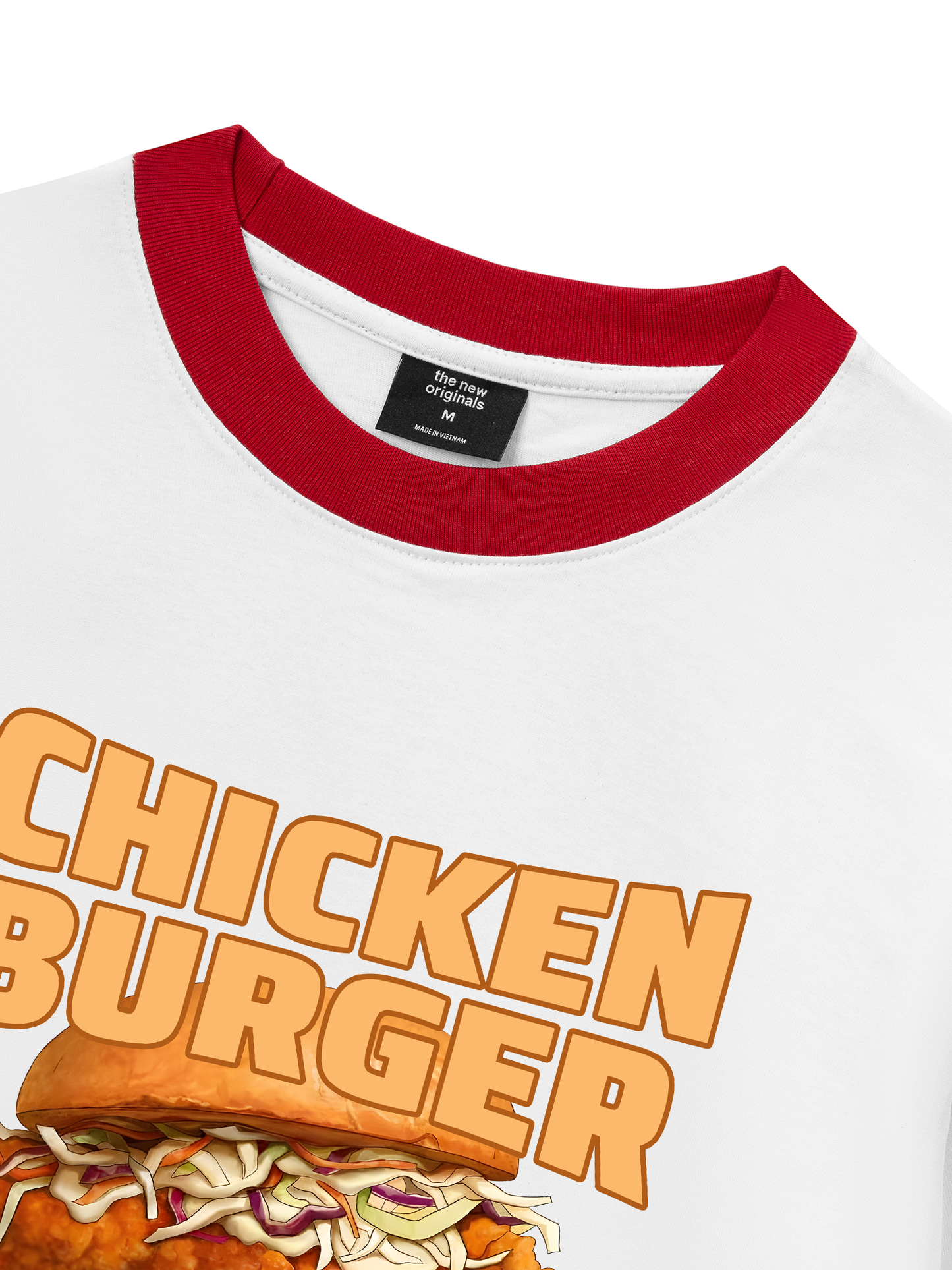 Áo Thun Ringer Relaxed Fit Foody Chicken Burger
